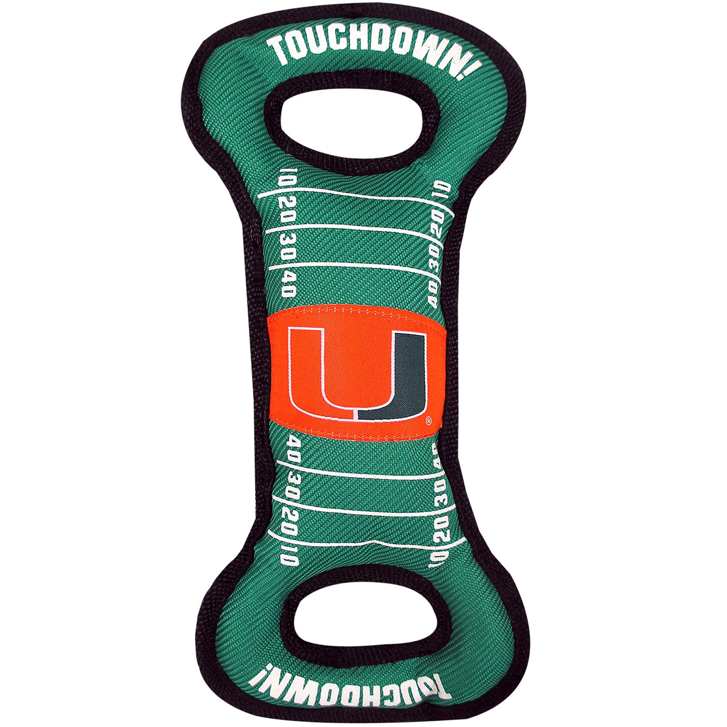 Pets First University Of Miami Football Field Tug Dog Toy, 13