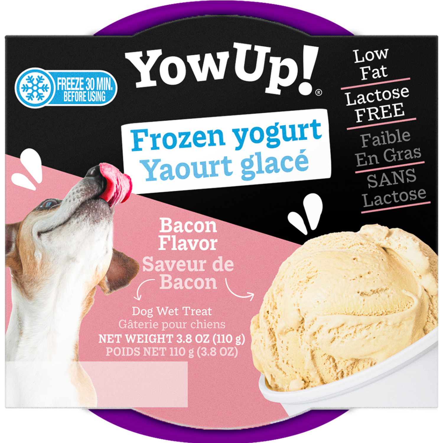 Yowup! Frozen Yogurt Lactose-Free Dog Treats, Bacon, 3.8-Oz
