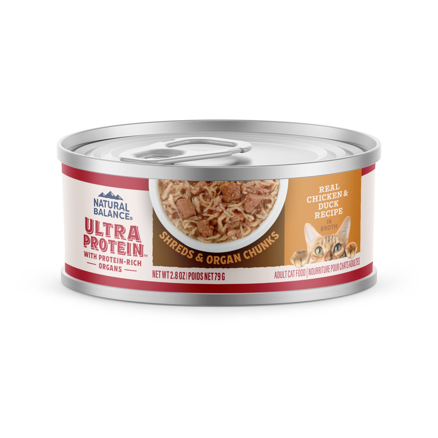 Natural Balance Ultra Protein Wet Cat Food, Salmon & Chicken Recipe In Broth, 2.8 Oz
