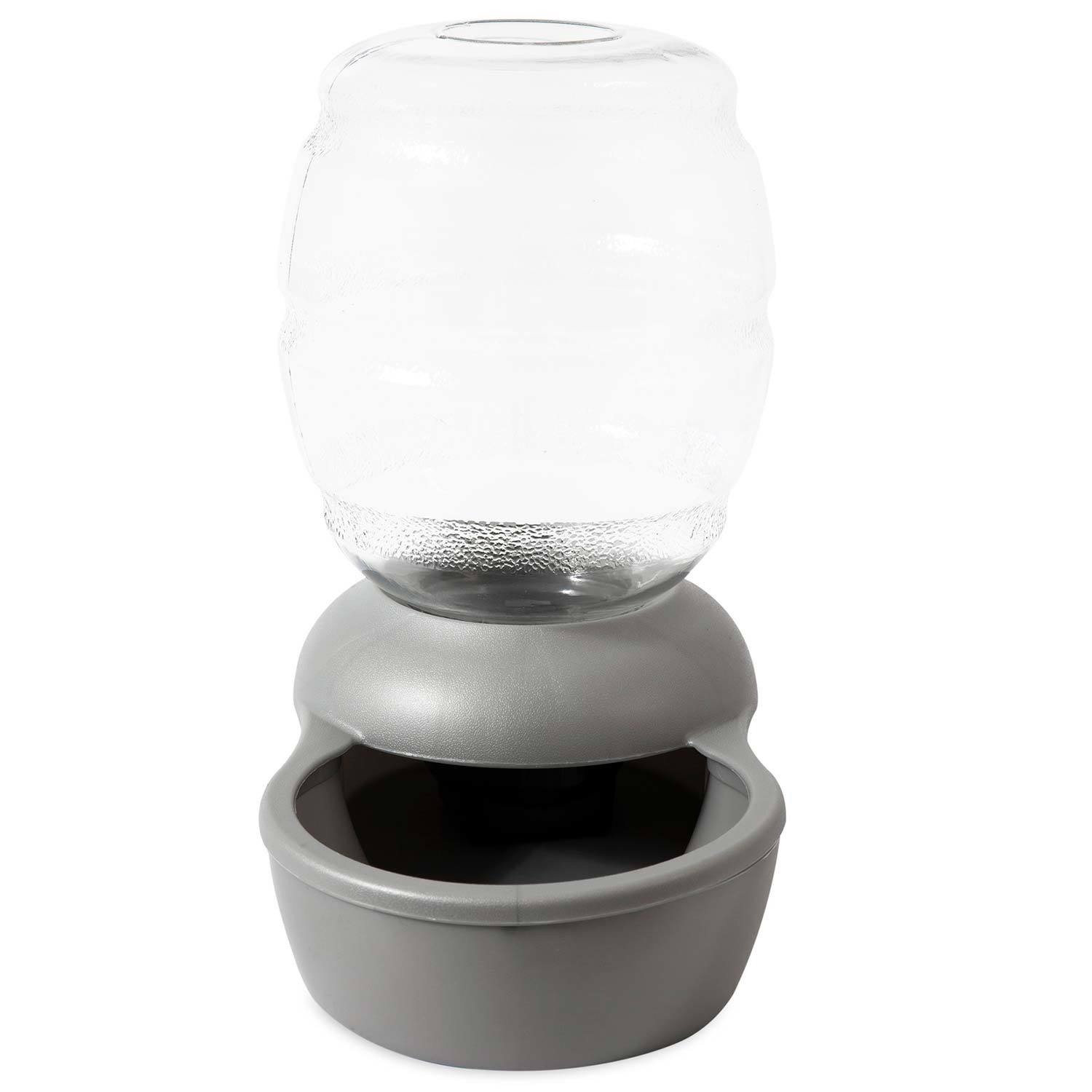 Petmate Replendish Filtered Dog & Cat Waterer With Microban, Pearl Silver Grey, 1-Gallon