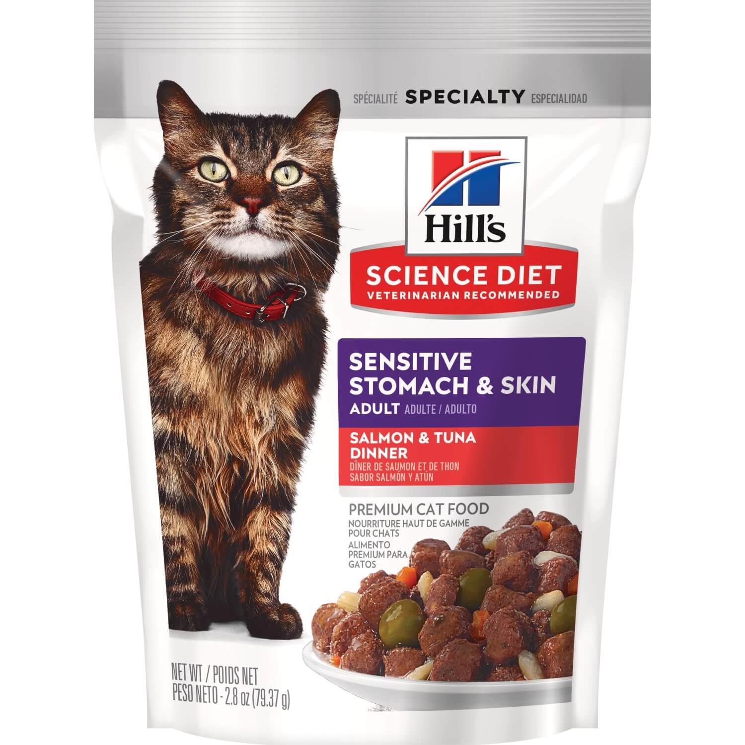Hill's Science Diet Adult Sensitive Stomach & Skin Salmon & Tuna Dinner Wet Cat Food