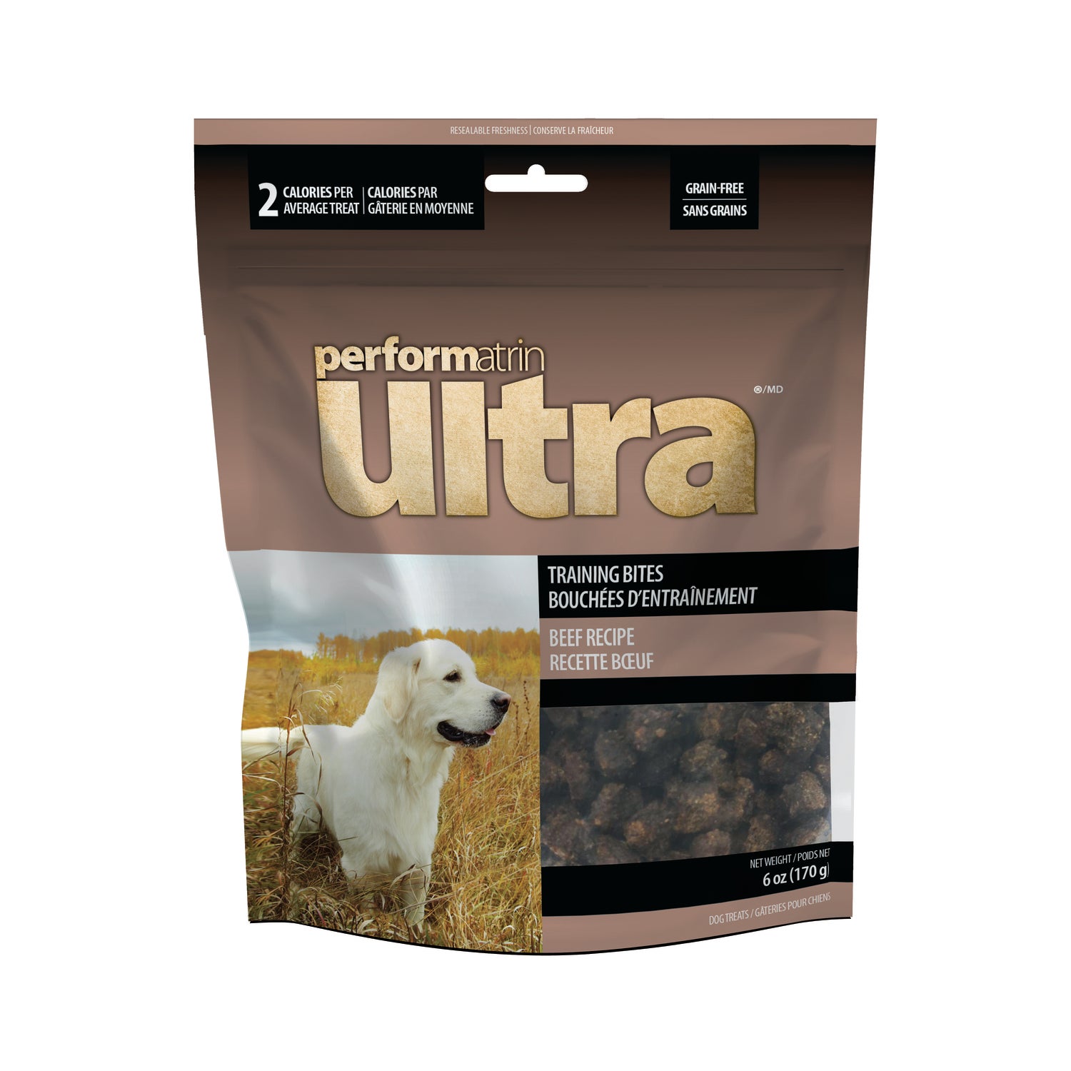 Performatrin Ultra Training Bites Soft & Chewy Dog Treats, Beef Recipe, 6-Oz