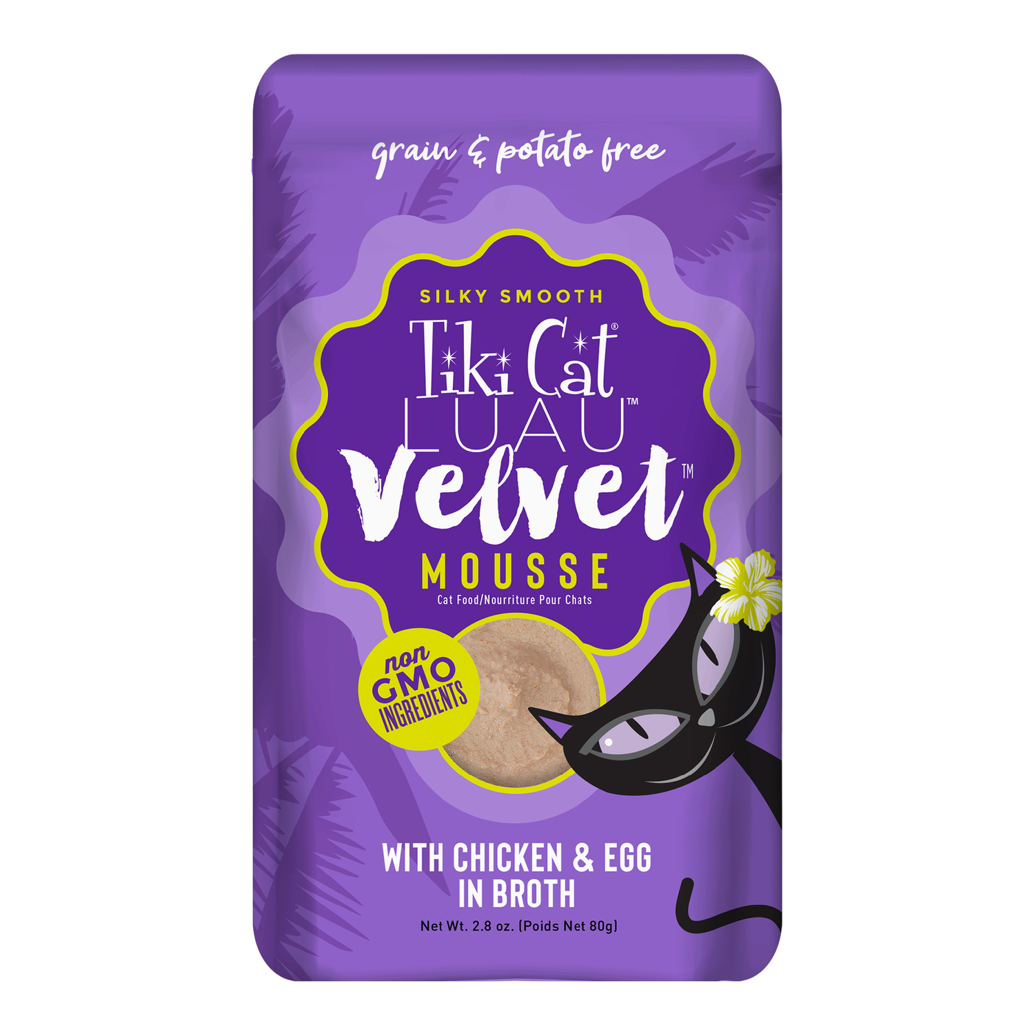 Tiki Cat Luau Velvet Mousse Wet Cat Food, Chicken & Egg, 2.8-Oz Pouch