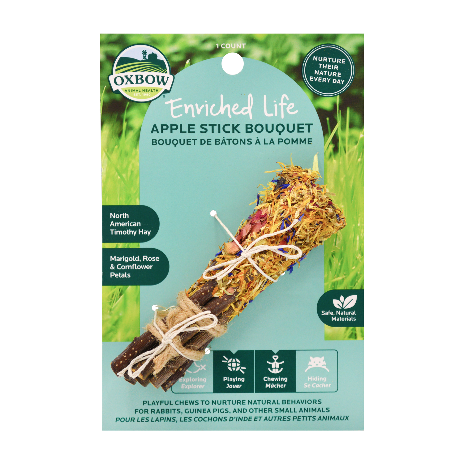 Oxbow Enriched Life Apple Stick Bouquet Small Animal Chew Toy