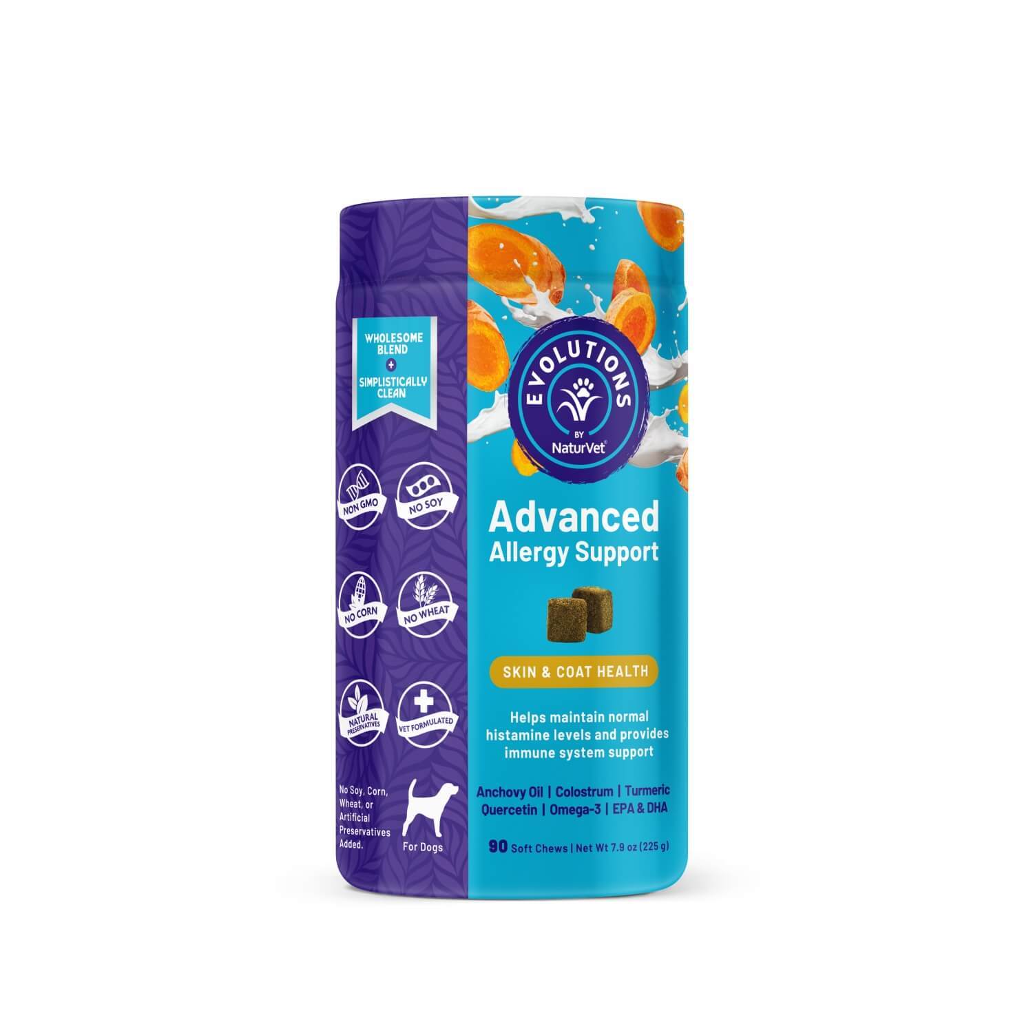 Naturvet Evolutions Advanced Allergy Support Soft Chew Supplements For Dogs