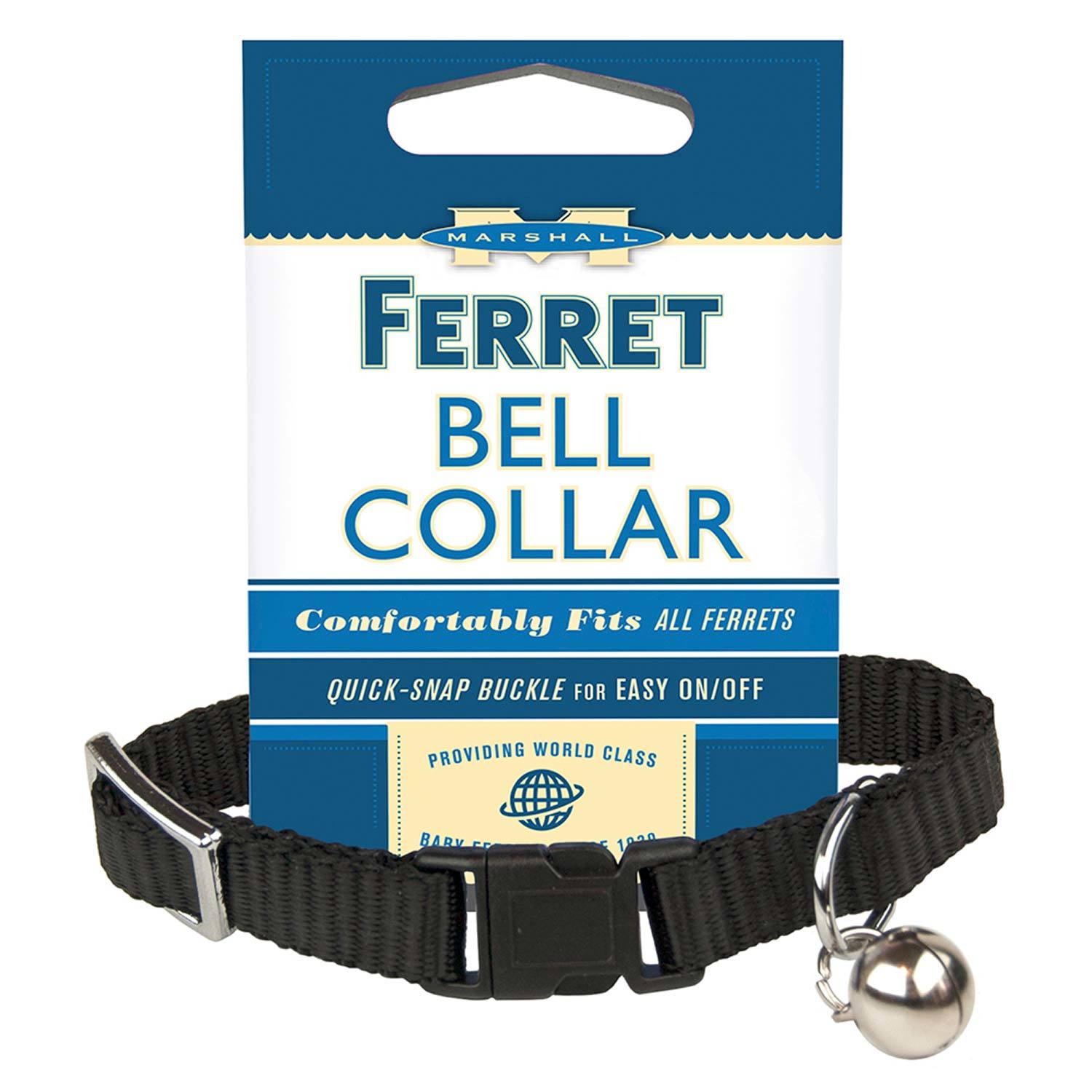 Marshall Ferret Bell Collar, Black For Small Animals