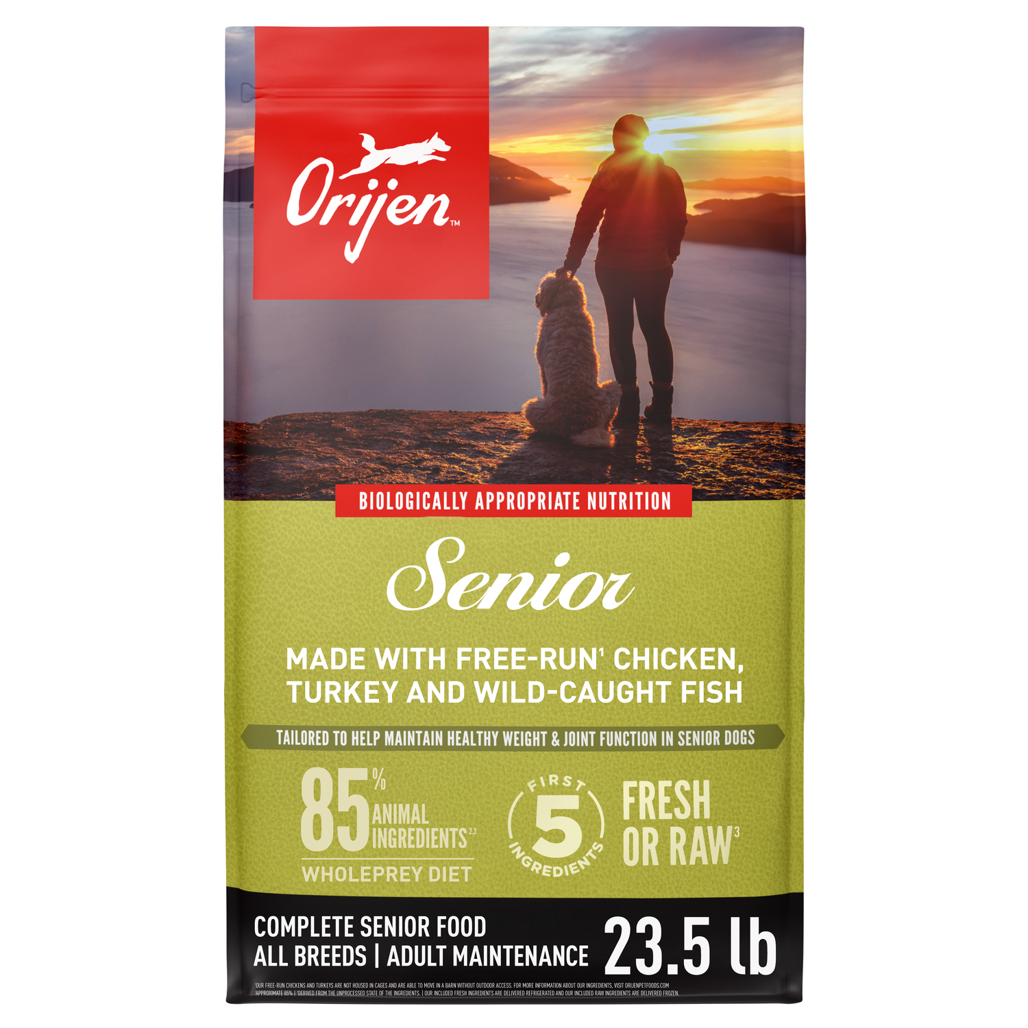 Orijen Senior Grain-Free High-Protein Dry Dog Food, 23.5-Lb Bag