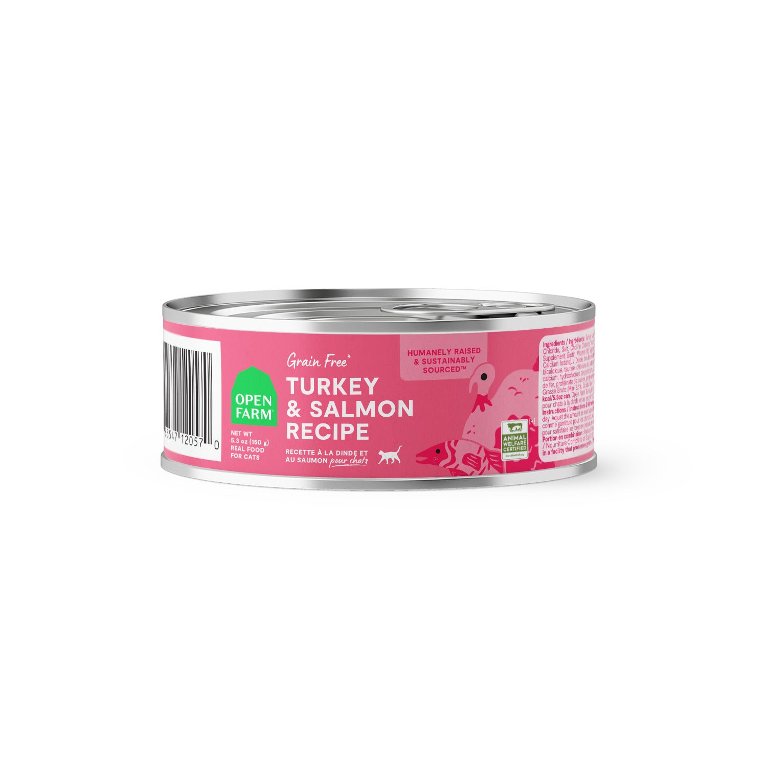 Open Farm Turkey & Salmon Hearty Morsels Wet Cat Food Recipe, 5.3-Oz - 12 Pack