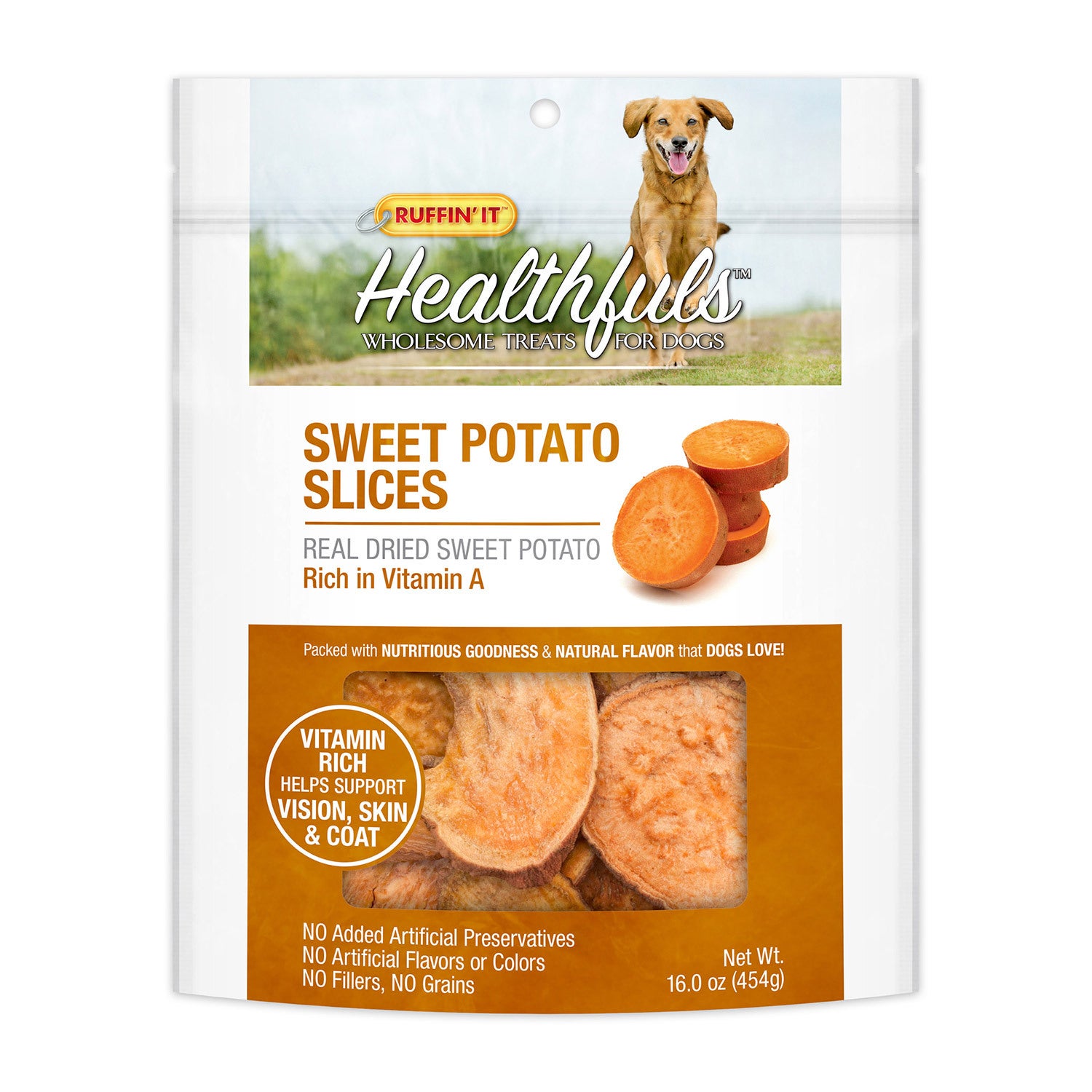 Ruffin' It Healthfuls Sweet Potato Slices Dog Treat