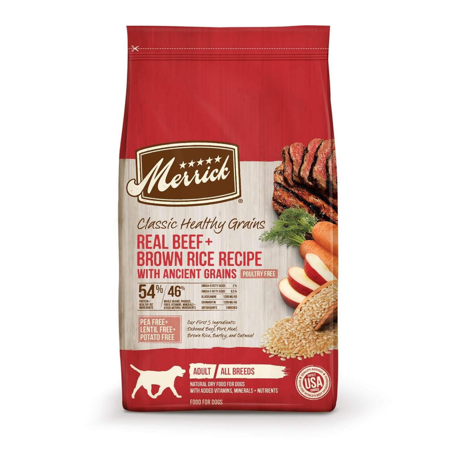 Merrick Classic Healthy Grains Real Beef & Brown Rice Recipe With Ancient Grains Dry Dog Food