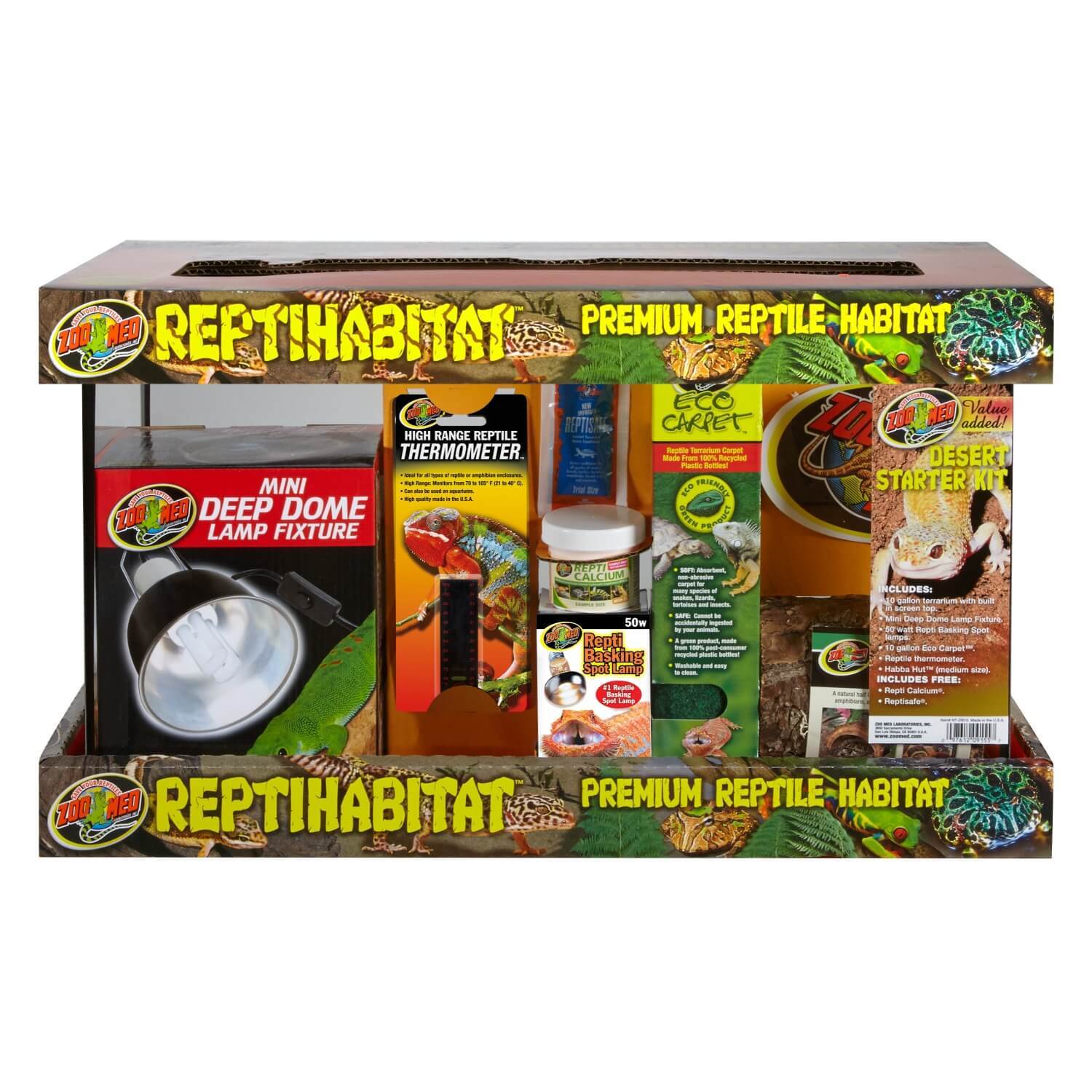 Zoo Med Reptihabitat 10 Gallon Desert Starter Kit Reptile Enclosure