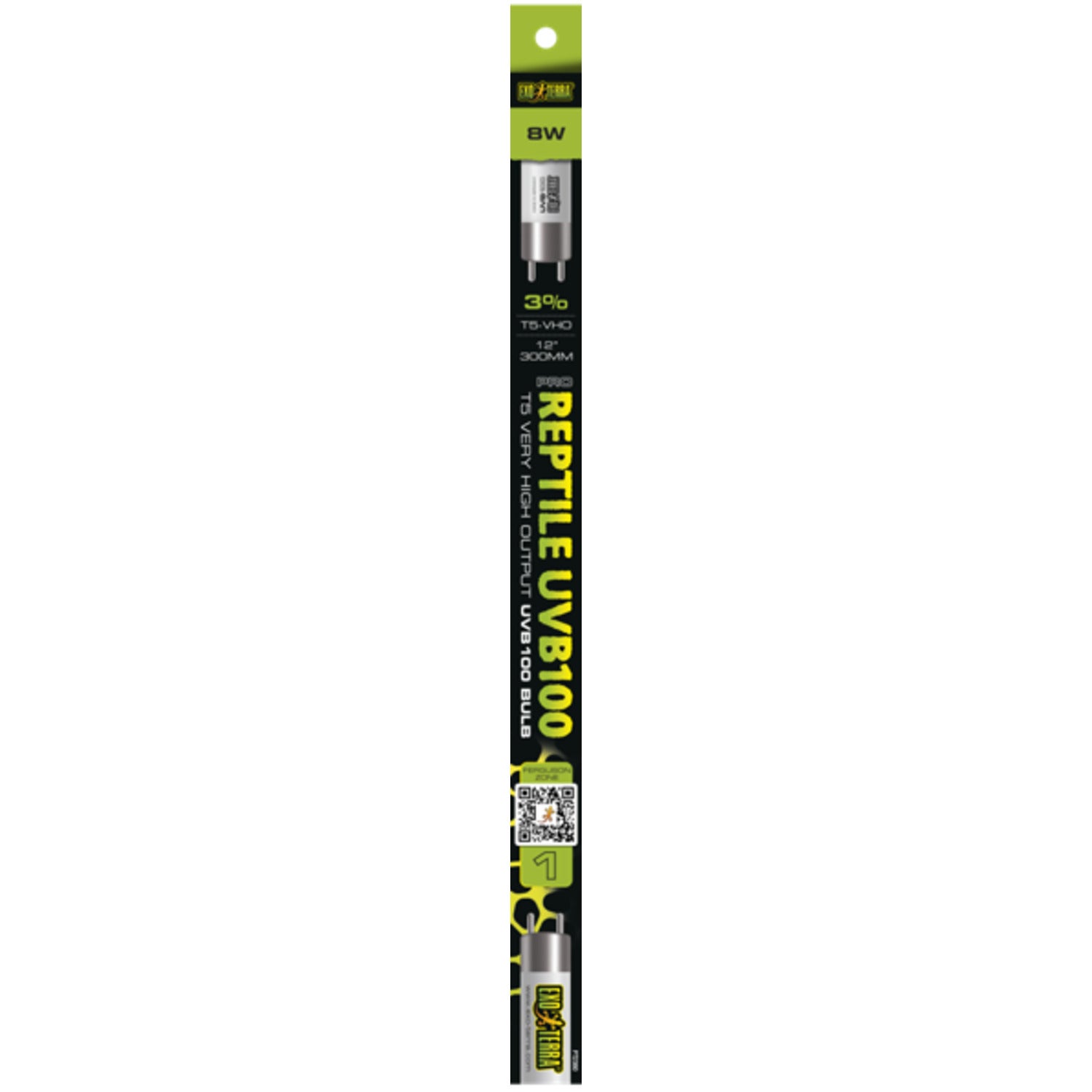Exo Terra Reptile Uvb Pro-100 T5, 8 Watt Very High Output Terrarium Light Bulb, 12