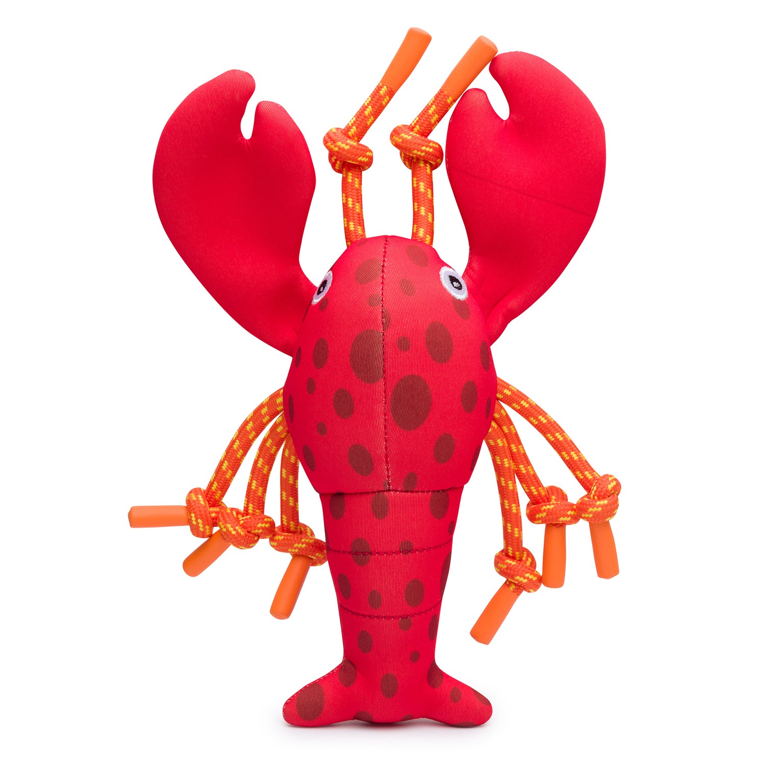 Fabdog Floatie Lobster Floating Squeaky Dog Water Toy, 10