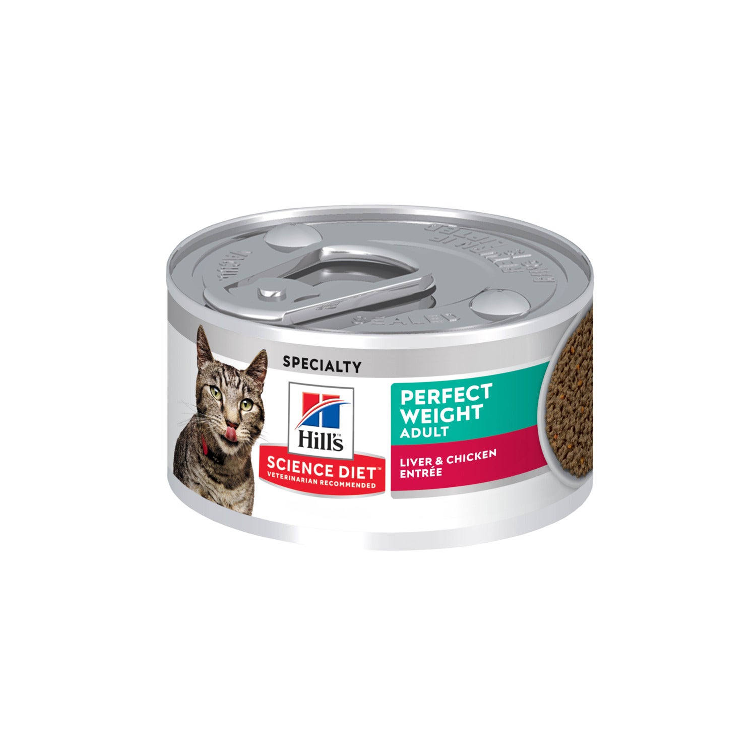 Hill's Science Diet Adult Perfect Weight Canned Wet Cat Food, Liver & Chicken Entrée, 2.9-Oz Pack Of 24