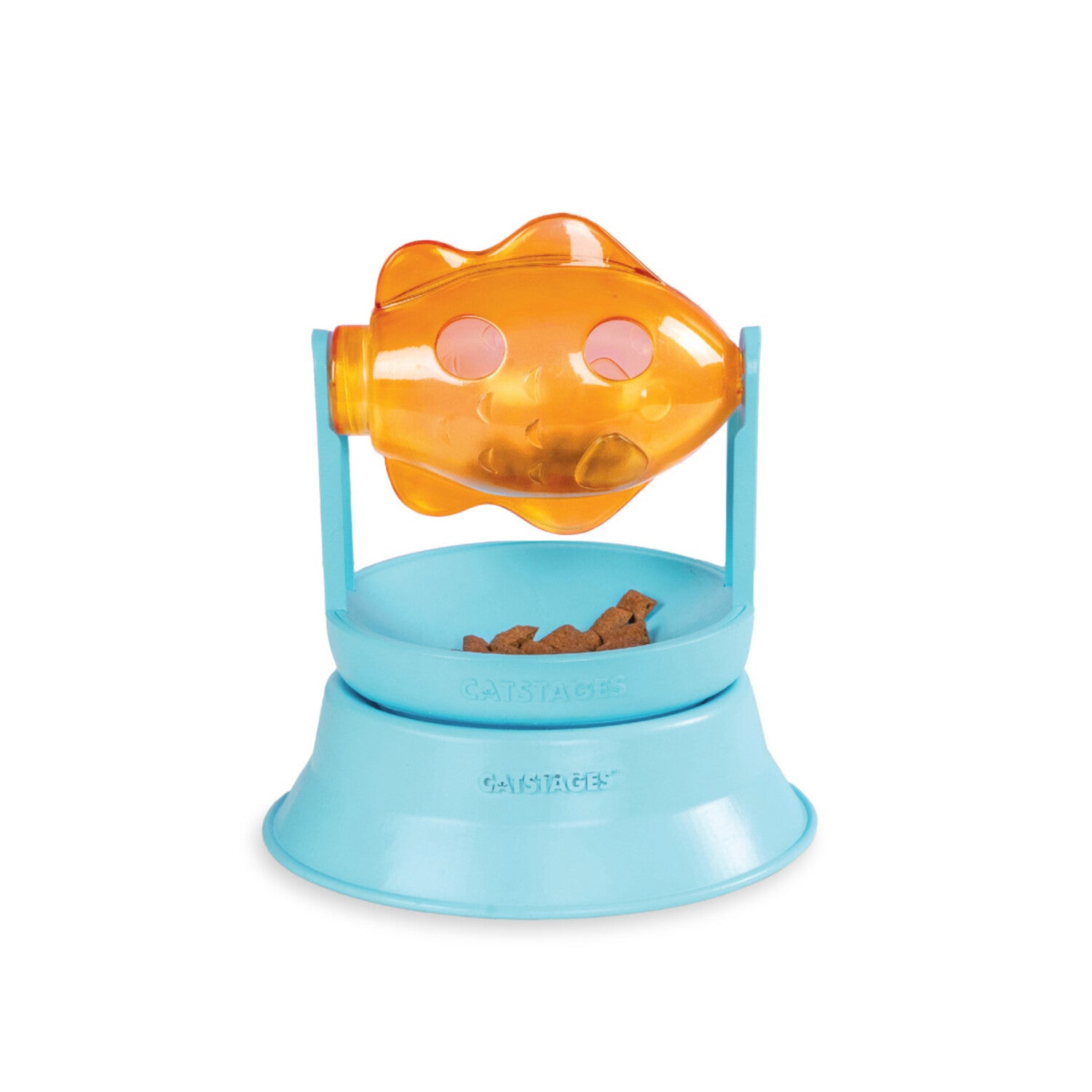 Catstages 2-In-1 Spinning Fish Treat Dispensing Cat Toy