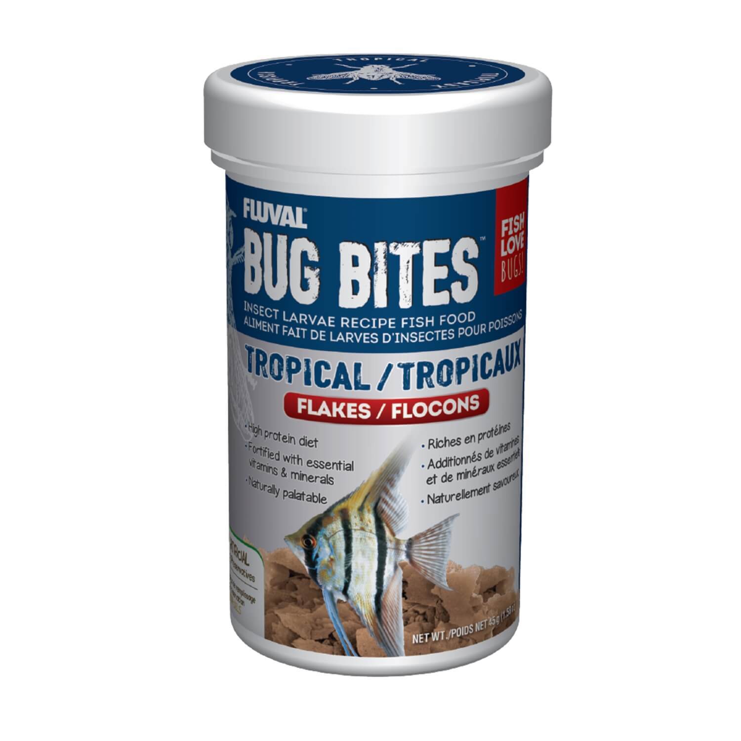 Fluval Bug Bites Tropical Flakes 1.58Oz