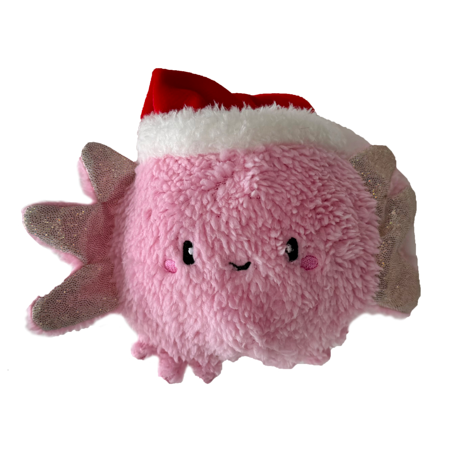 Aristopet Holiday Axolotl Surprise Spike Squeaky Plush Ball Dog Toy