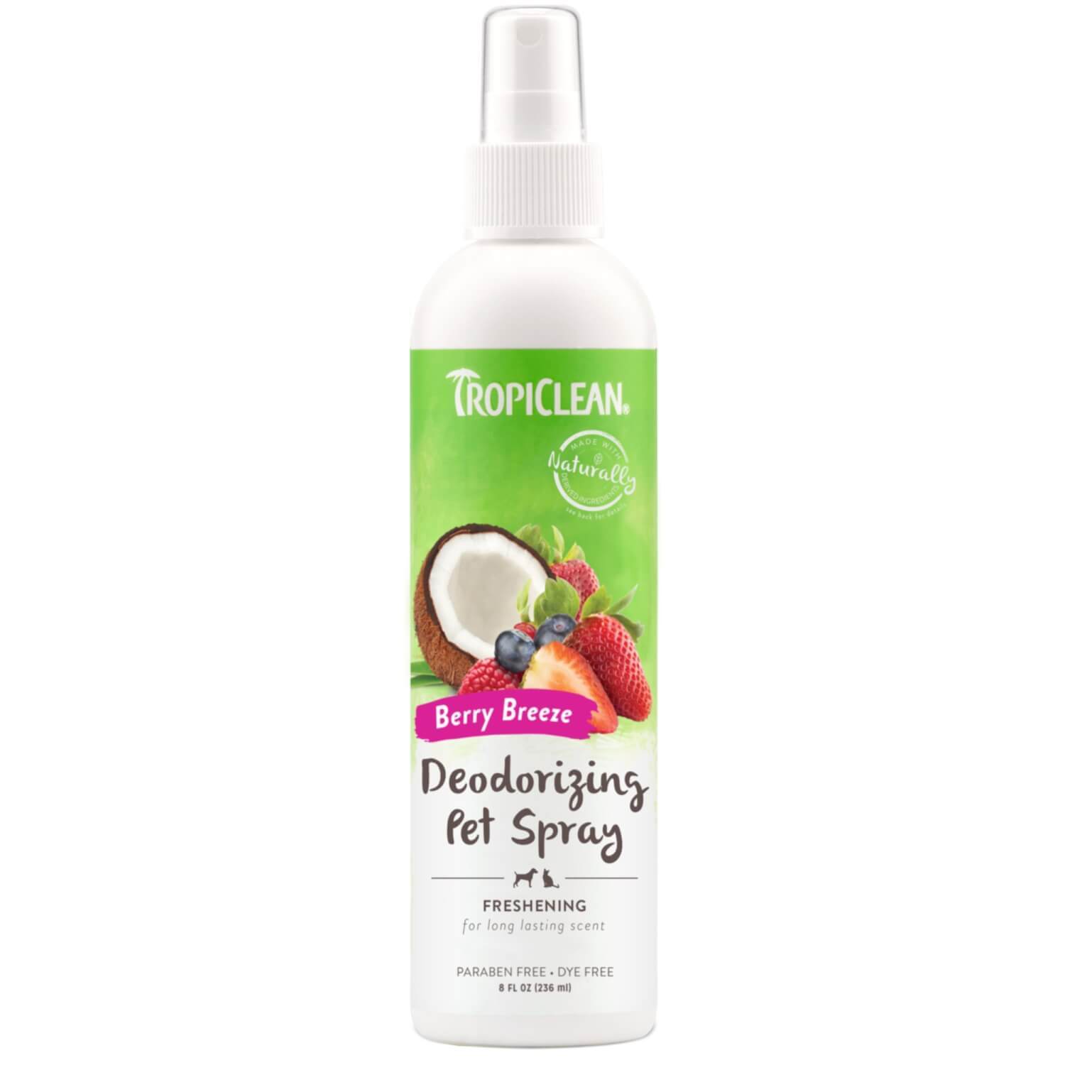 Tropiclean Berry Breeze Deodorizing Pet Spray For Dogs & Cats