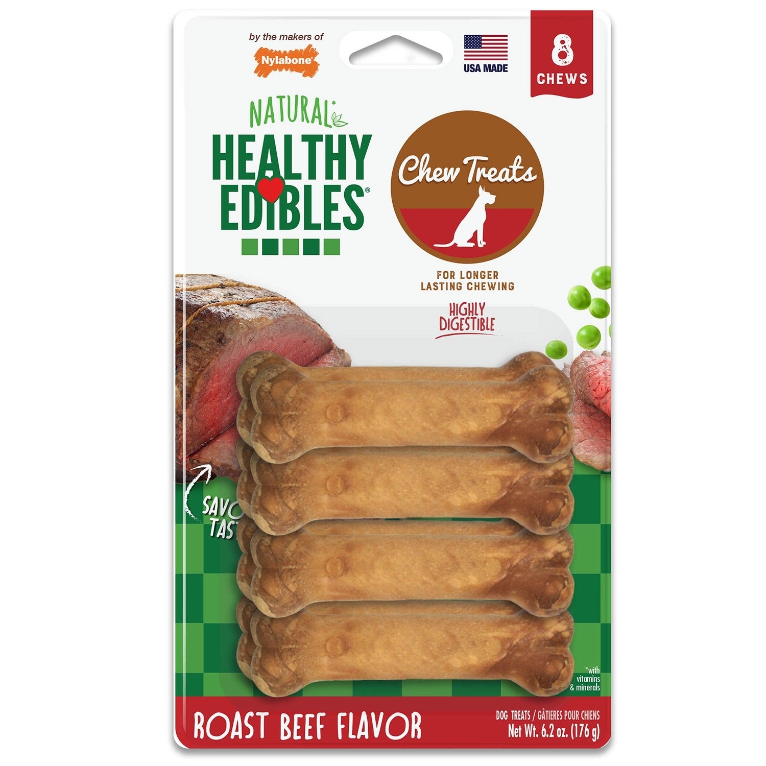 Nylabone Healthy Edibles Roast Beef Flavor Petite Dog Treat