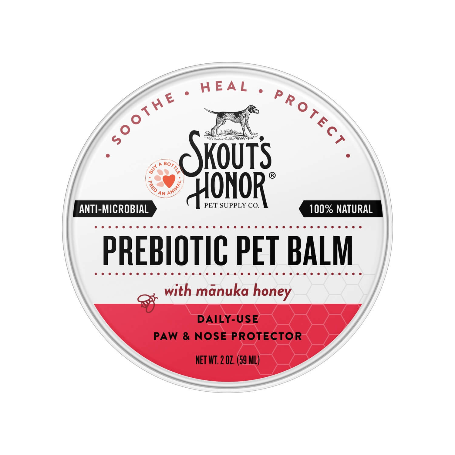 Skouts Honor Probiotic Pet Balm Paw & Nose Protector For Dogs & Cats, 2-Oz