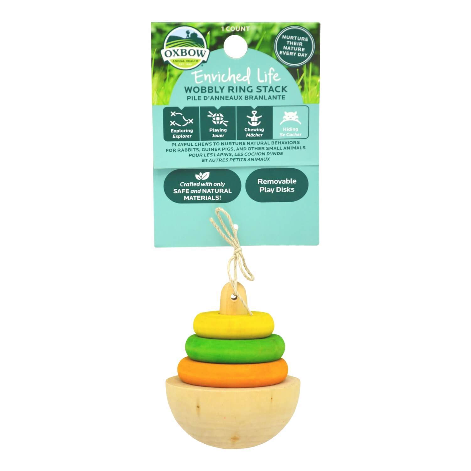 Oxbow Enriched Life Wobbly Ring Stack Small Pet Toy