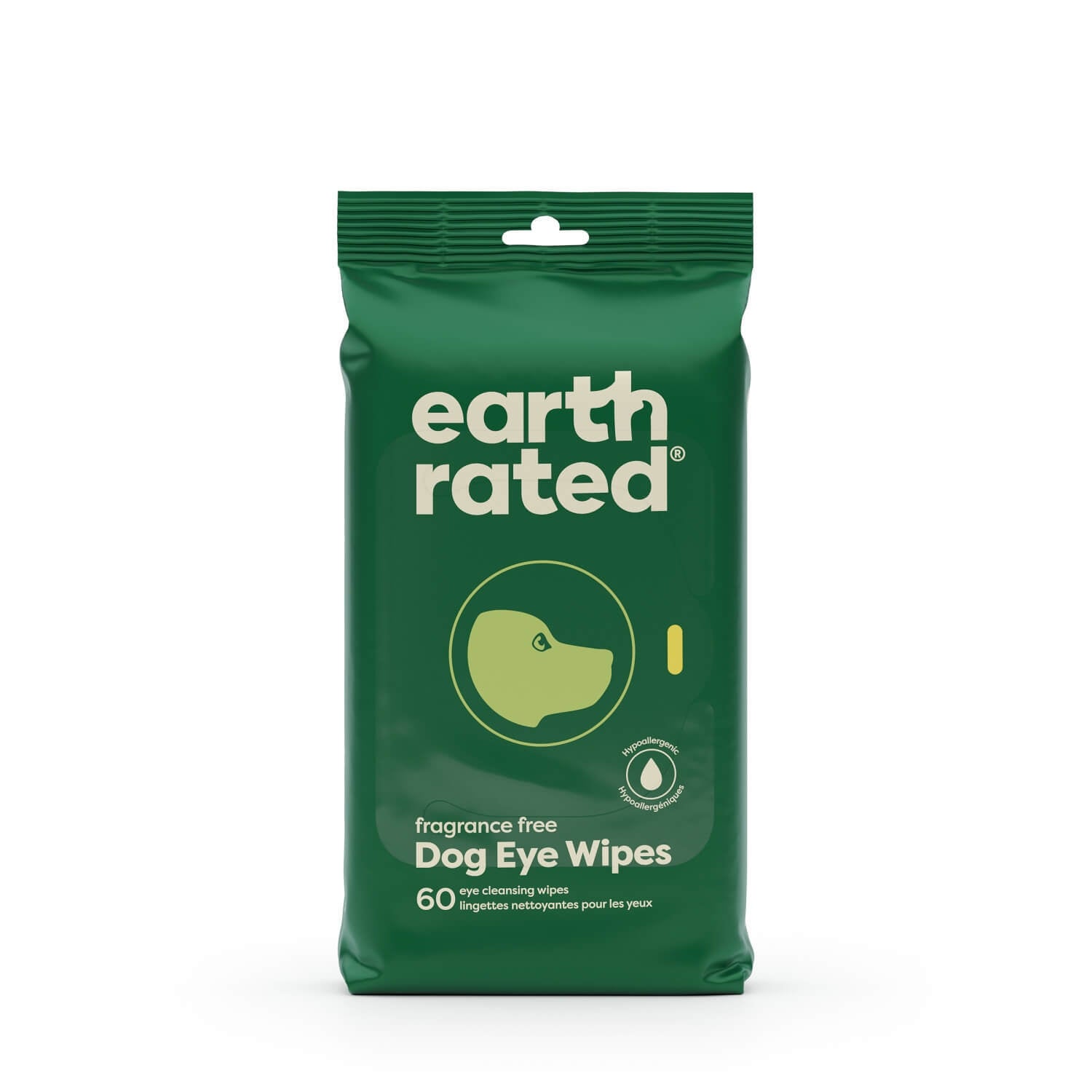 Earth Rated Hypoallergenic Dog Eye Wipes, Fragrance Free
