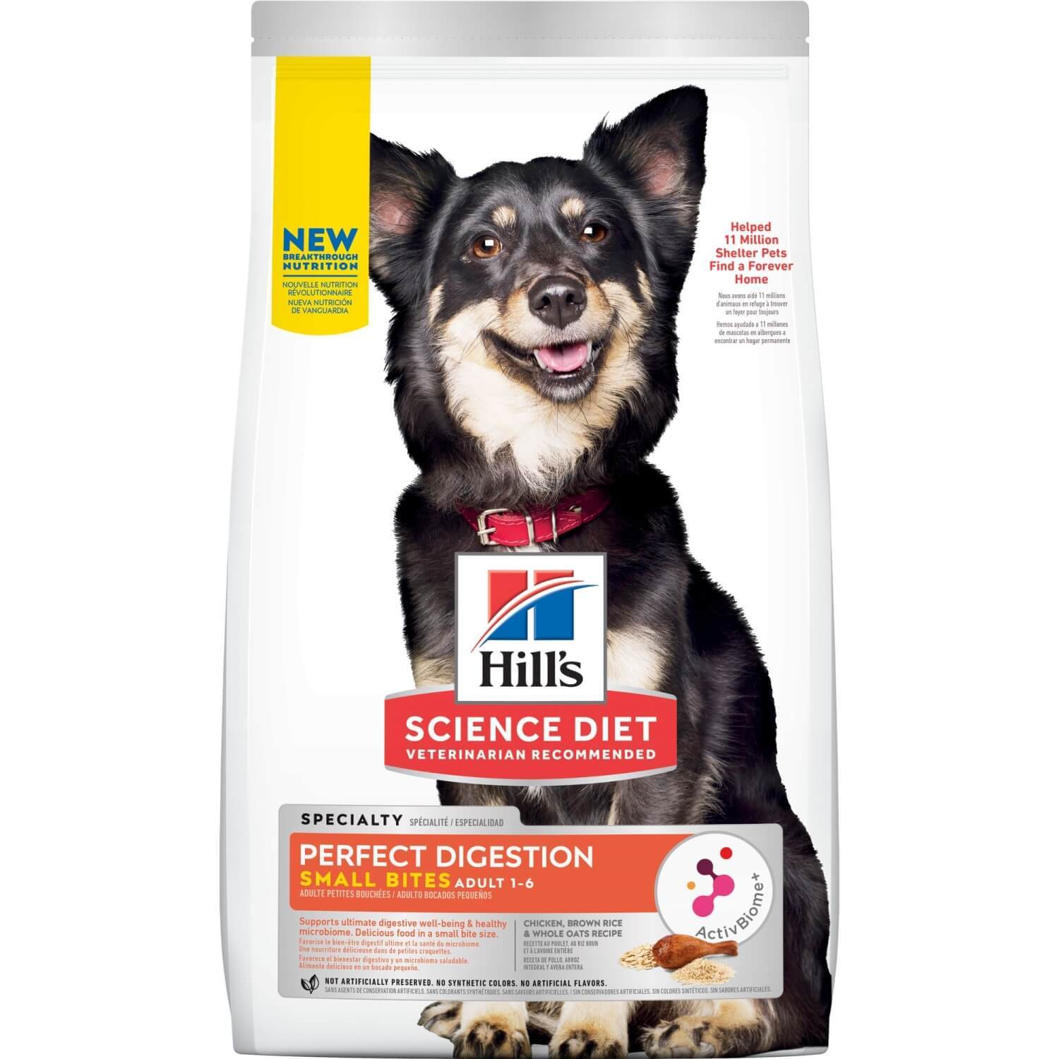 Hill's Science Diet Adult Perfect Digestion Small Bites Chicken, Brown Rice & Whole Oats Recipe Dry Dog Food
