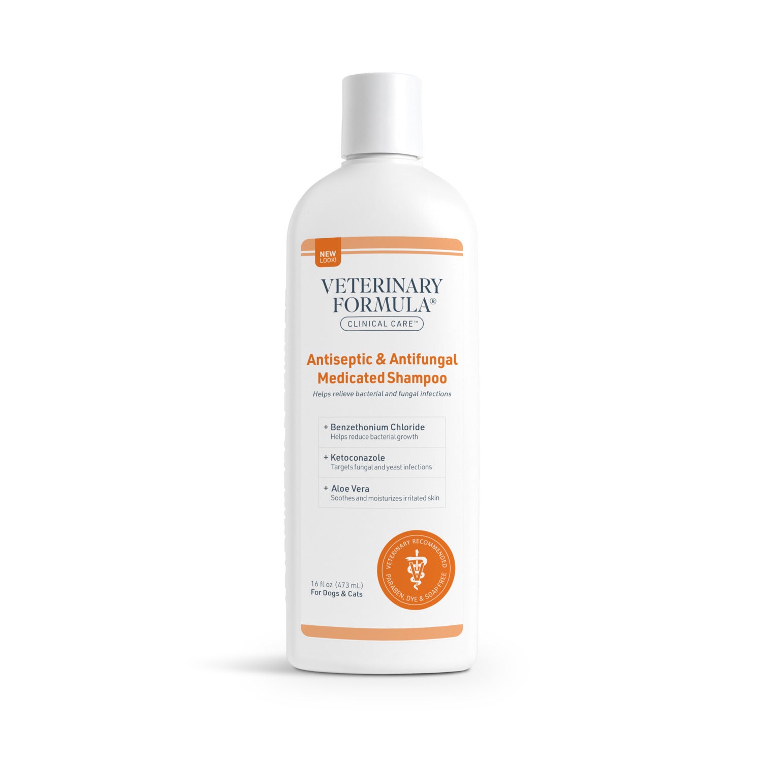 Veterinary Formula Clinical Care Antiseptic And Antifungal Cat & Dog Shampoo, 16-Oz Bottle