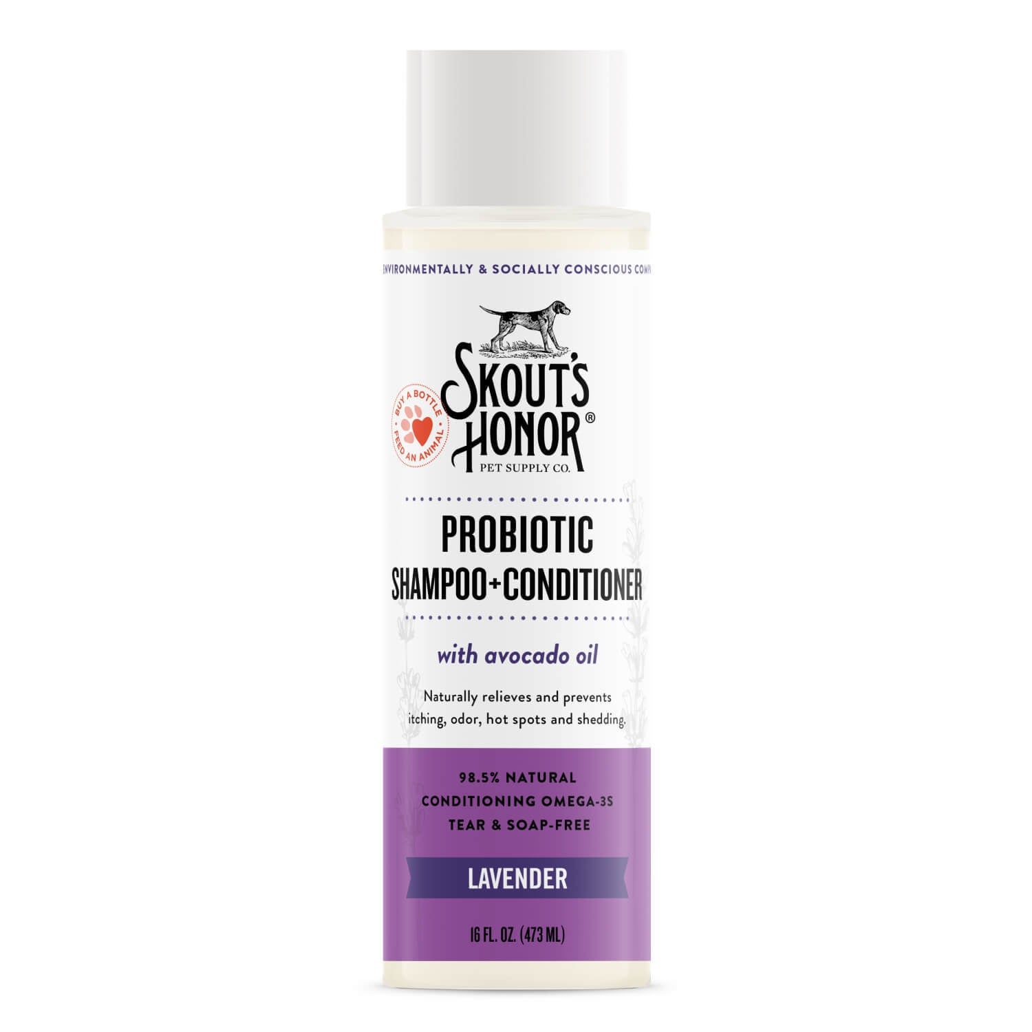 Skout's Honor Probiotic Shampoo And Conditioner, Lavender, 16-Oz