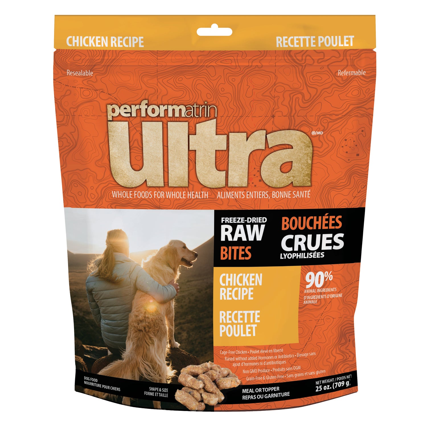 Performatrin Ultra  Freeze-Dried Raw Bites Chicken Recipe Dog Food, 5Oz