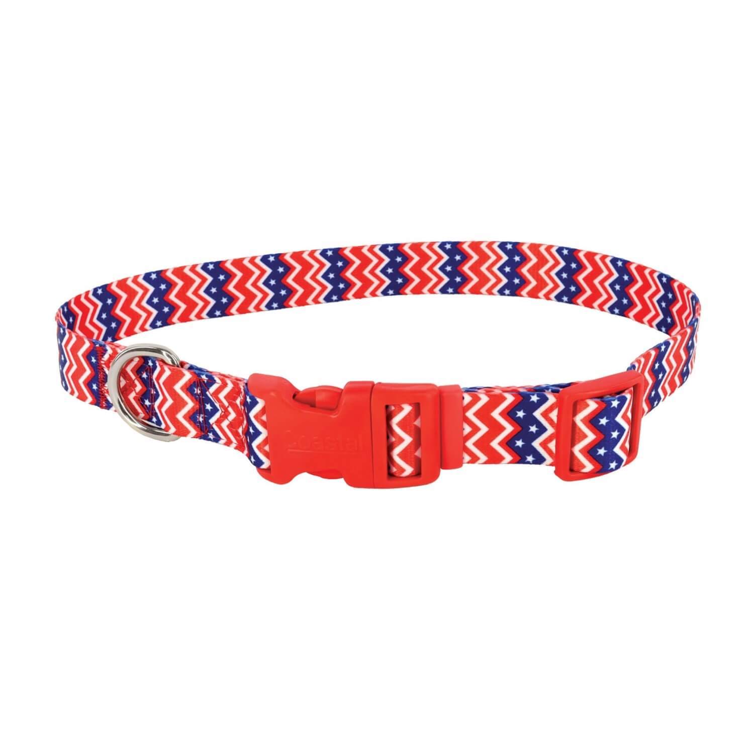 Coastal Pet Products Styles Adjustable Dog Collar - Chevron & Stars, 1X18-26