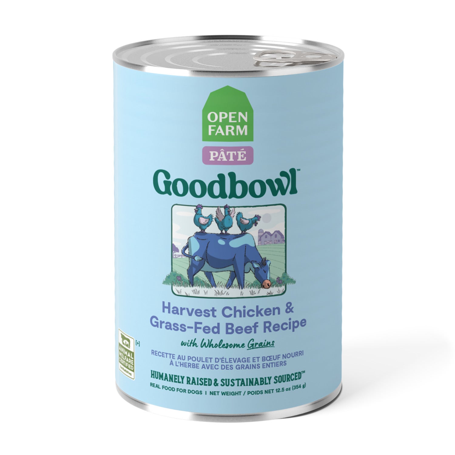 Open Farm Goodbowl Chicken & Grass-Fed Beef Wet Dog Food Recipe, 12.5-Oz. - 12 Pack