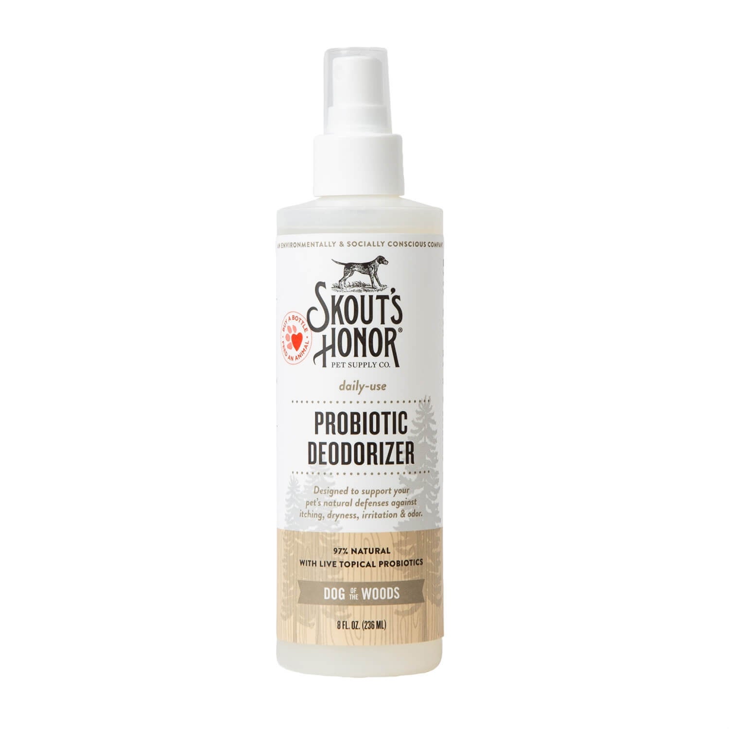 Skout's Honor Probiotic Deodorizer Dog Wood, 8-Oz