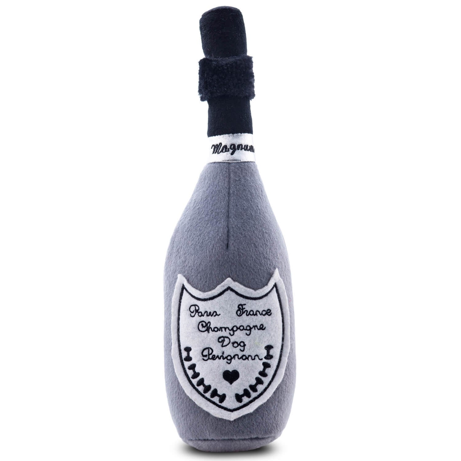 Haute Diggity Dog Perignonn Champagne Bottle Squeaky Plush Dog Toy