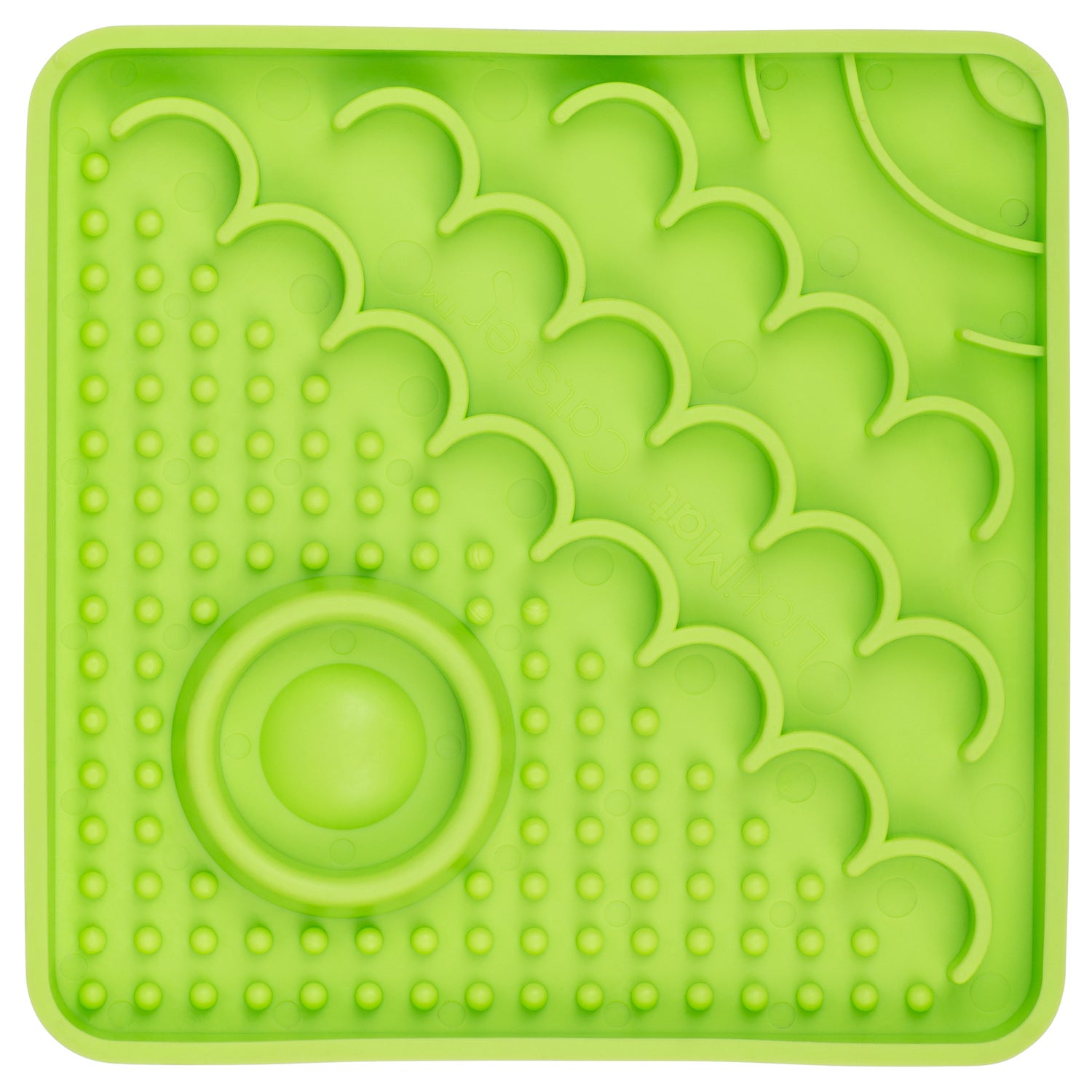 Lickimat Catster Lickmat & Slow Feeder Textured Cat Bowl - Green