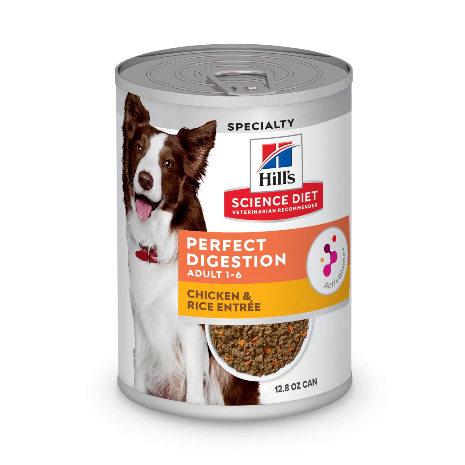 Hill's Science Diet Adult Perfect Digestion Chicken & Rice Entrée Wet Dog Food, 12.8-Oz Pack Of 12