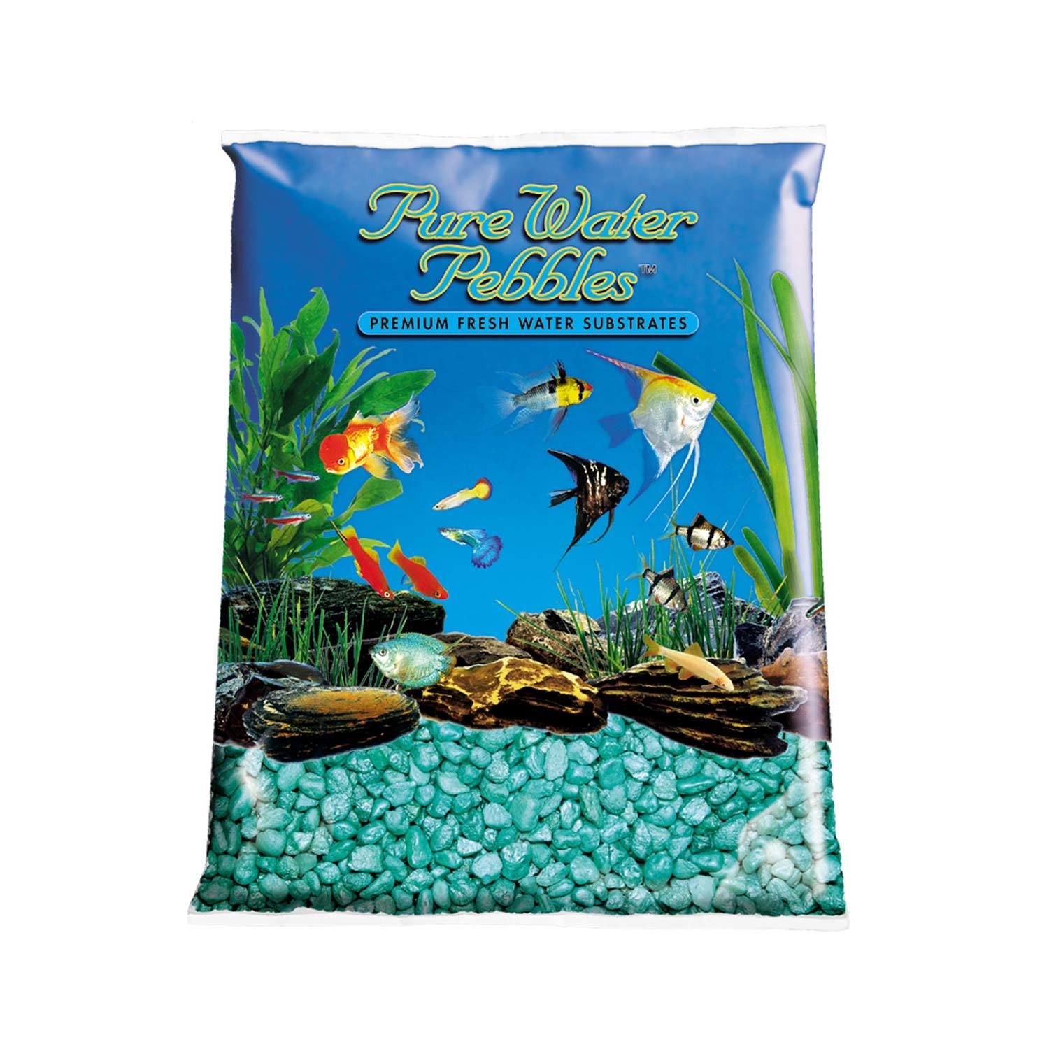 Pure Water Pebbles Aquarium Gravel, Emerald Green Frost, 5-Lb Bag