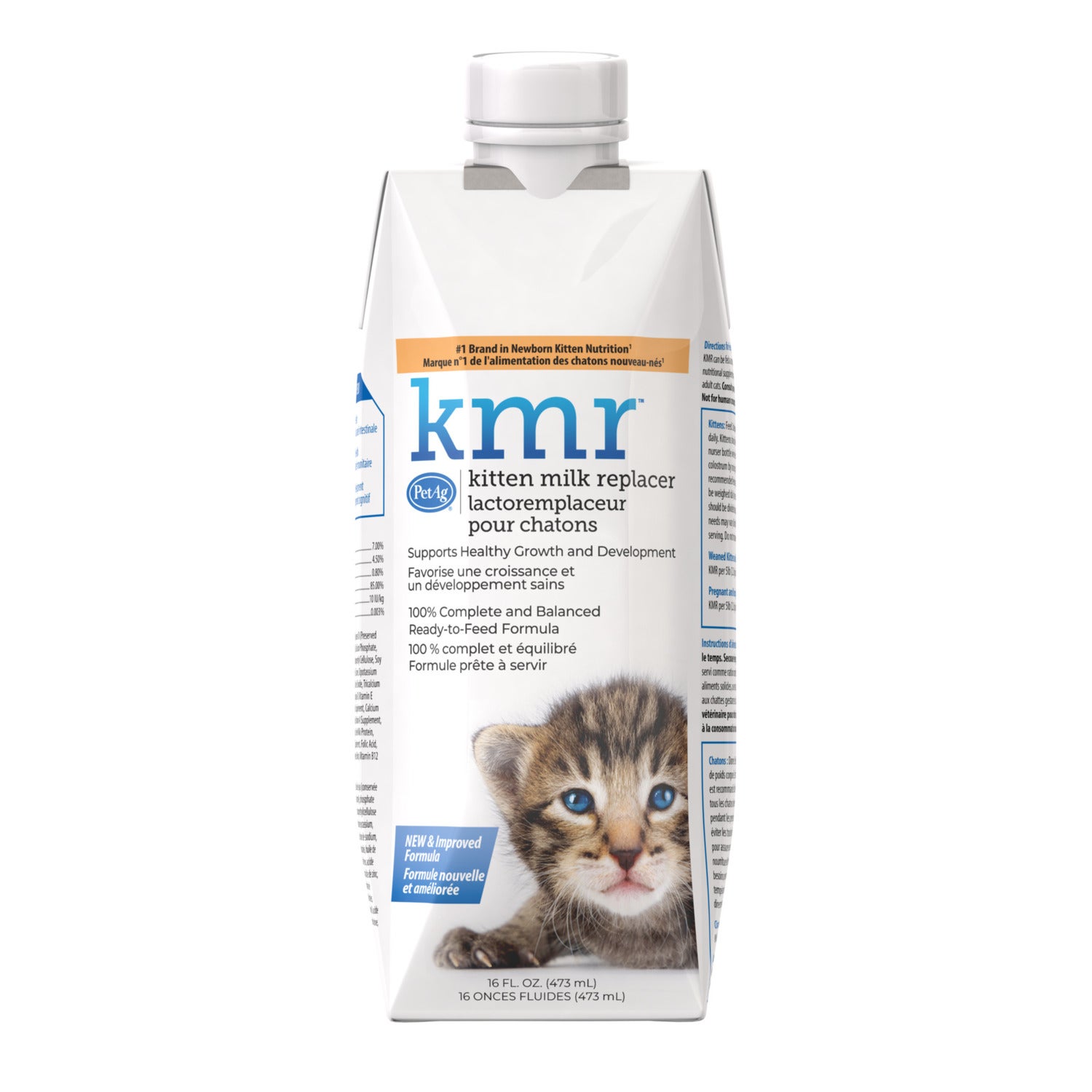 Petag Kitten Milk Replacer Liquid Kitten Supplement, 16-Fl Oz