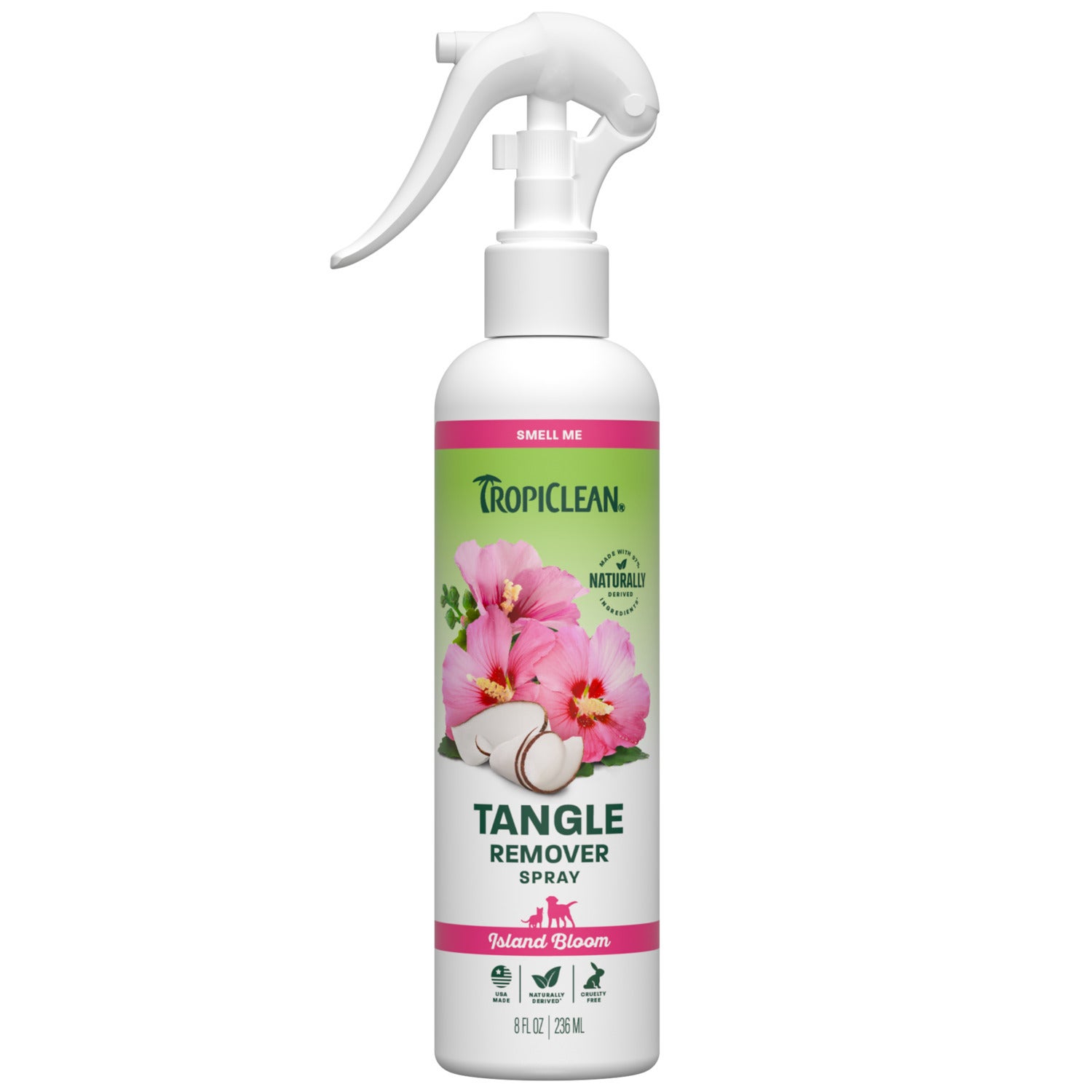 Tropiclean Leave In Dog Conditioner Spray And Tangle Remover, Island Bloom Scent, 8-Oz Bottle