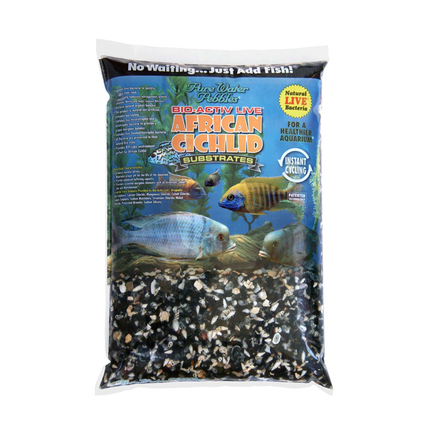 Pure Water Pebbles Cichlid Substrates, Bio Activ Live Rift Lake African Cichlid Gravel