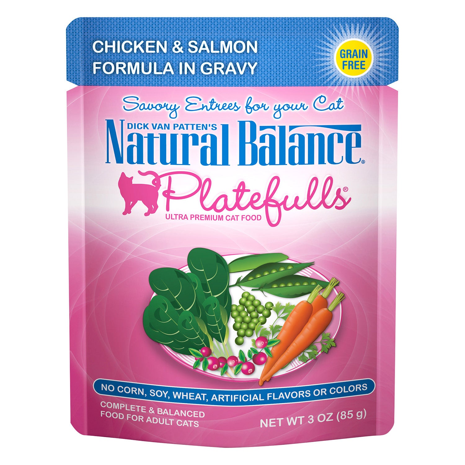 Natural Balance Platefulls Grain Free Chicken & Salmon In Gravy Recipe Wet Cat Food