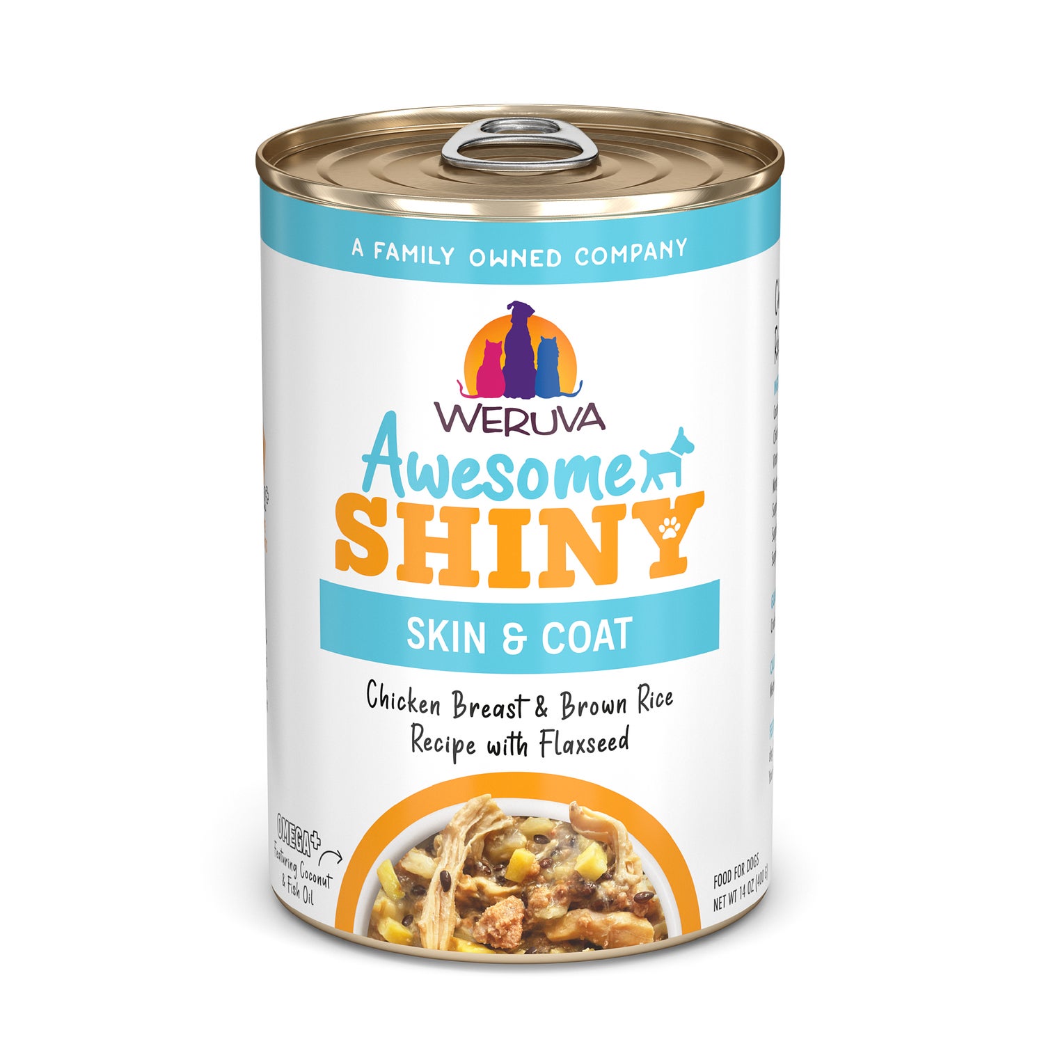 Weruva Awesome Shiny Chicken Breast And Brown Rice Recipe With Flaxseed Wet Dog Food, 6-Oz