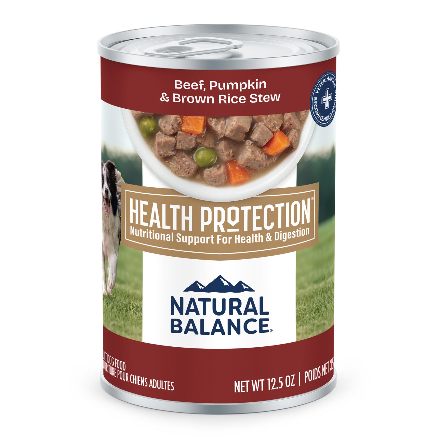 Natural Balance Health Protection Wet Dog Food, Beef, Pumpkin & Brown Rice Stew, 12.5-Oz Case Of 12