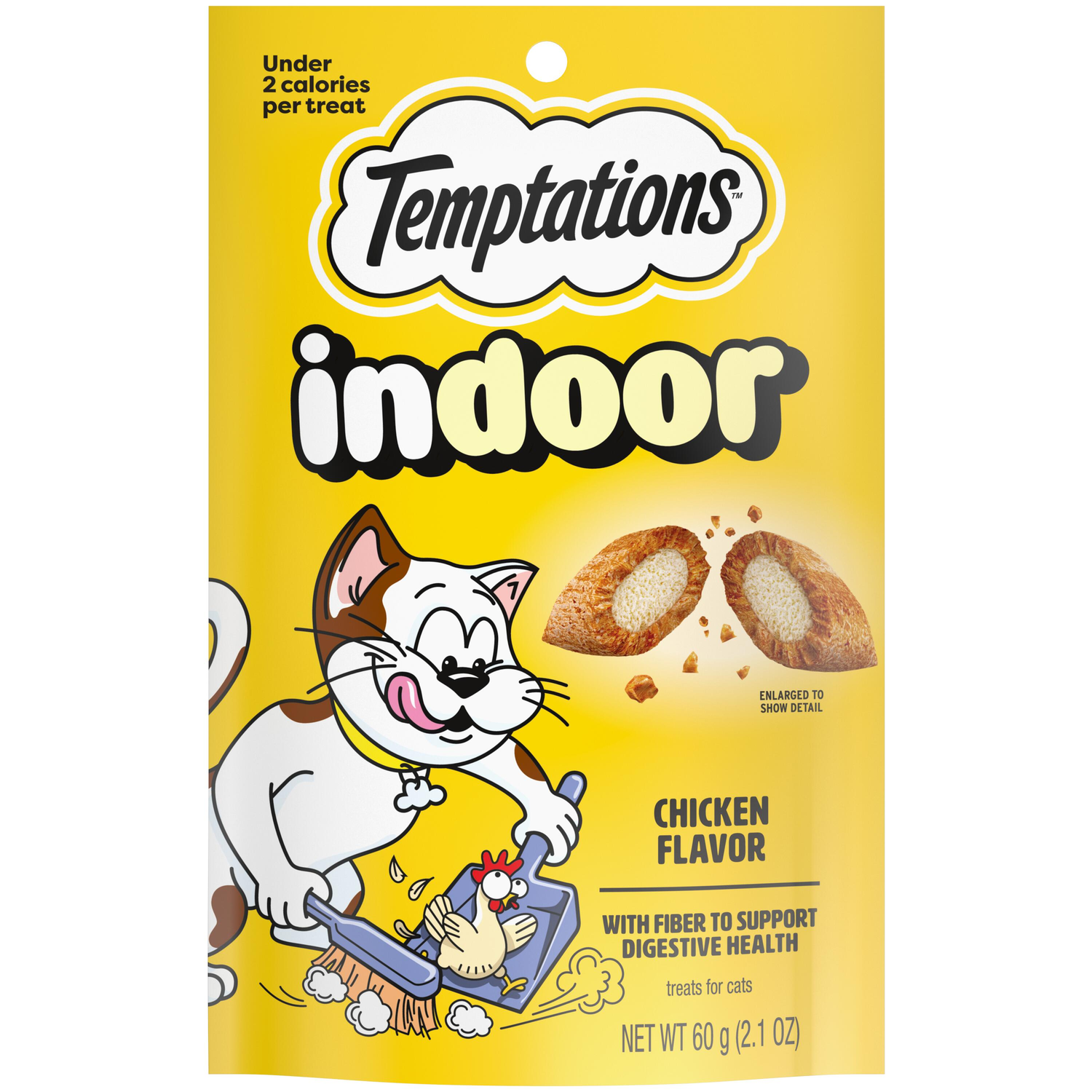 Temptations Indoor Care Crunchy & Soft Chicken Flavor Cat Treats, 2.1-Oz