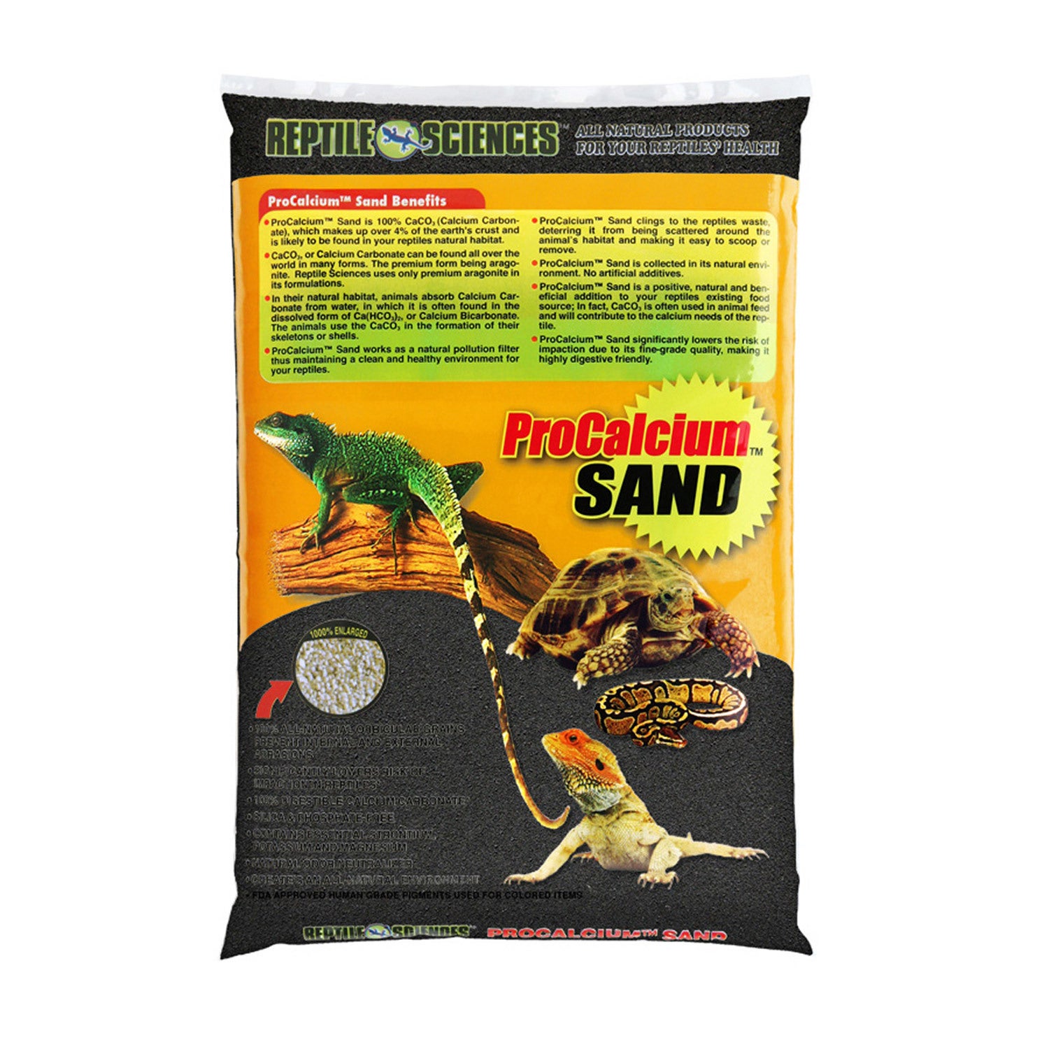 World Wide Reptile Sciences Procalcium Sand Black Substrate For Reptiles