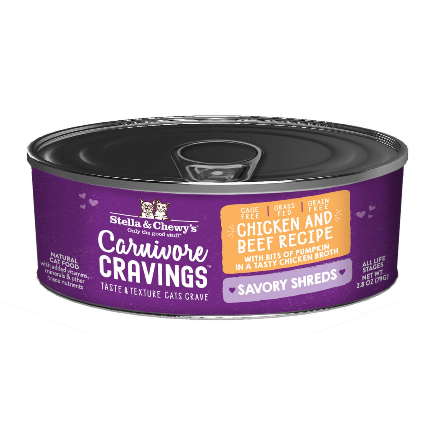 Stella & Chewy's Carnivore Cravings Savory Shreds Chicken & Beef Dinner In Broth Wet Cat Food