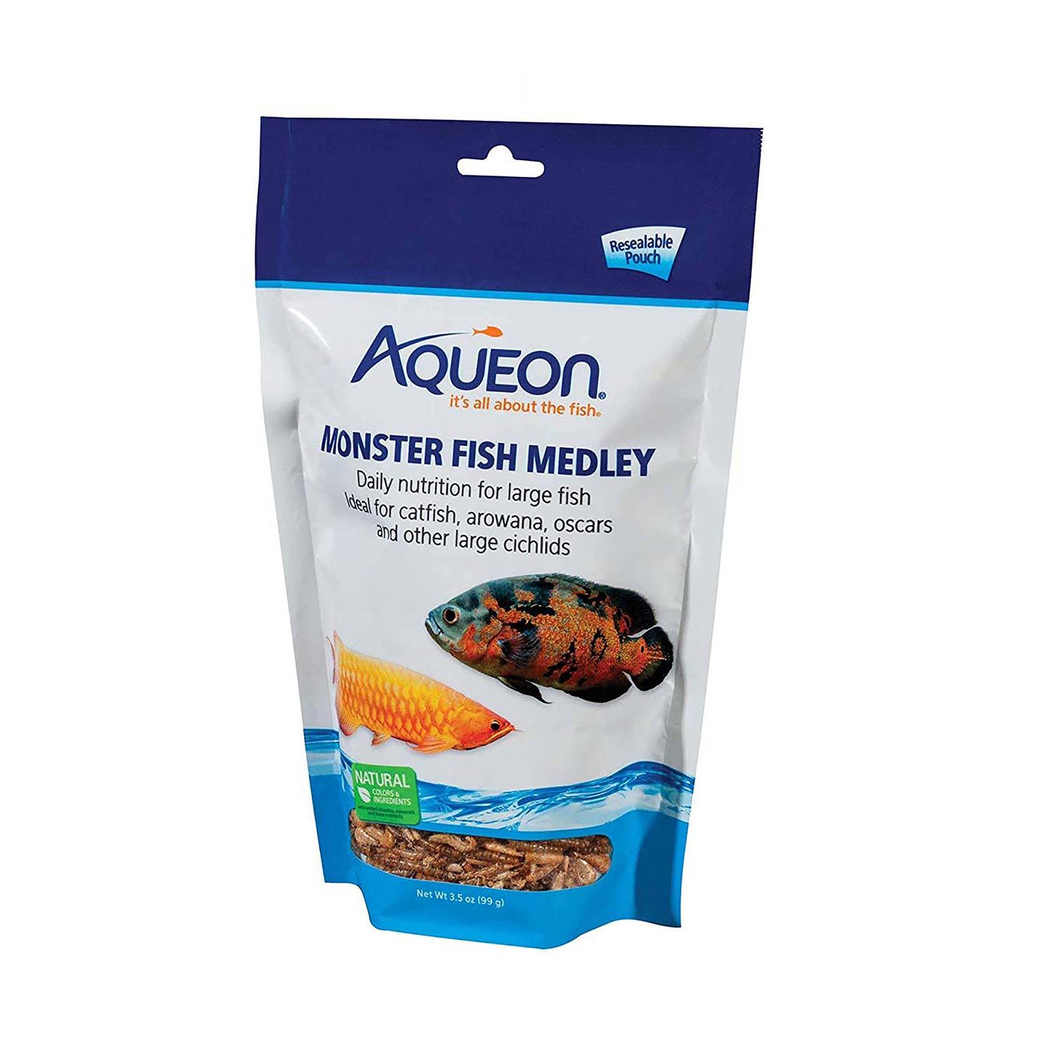 Aqueon Food Monster Fish Medley 3.5Oz Fish Food