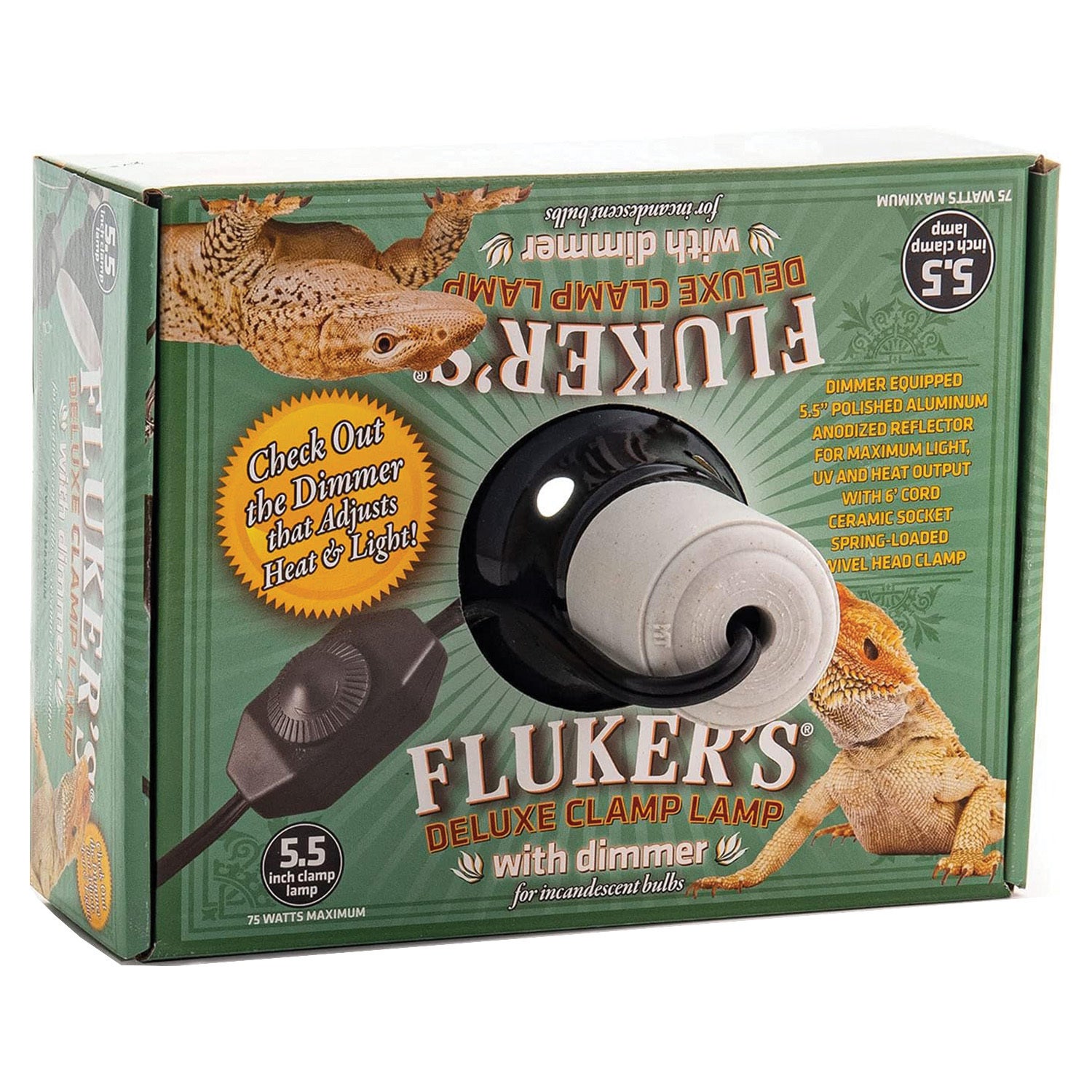 Fluker's Porcelain Clamp Lamp For Reptiles