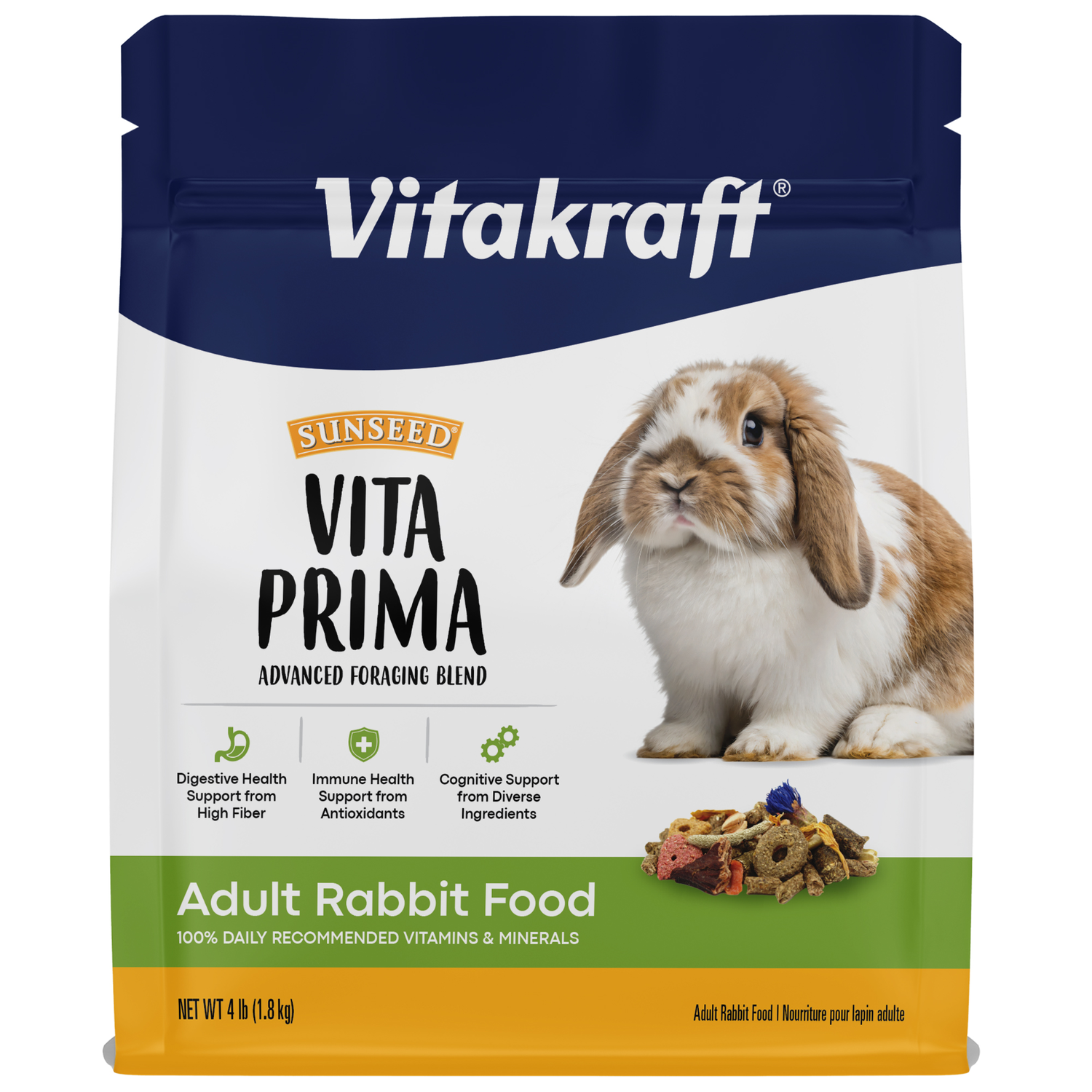 Sun Seed Vita Prima Adult Rabbit Food, 4-Lb Bag