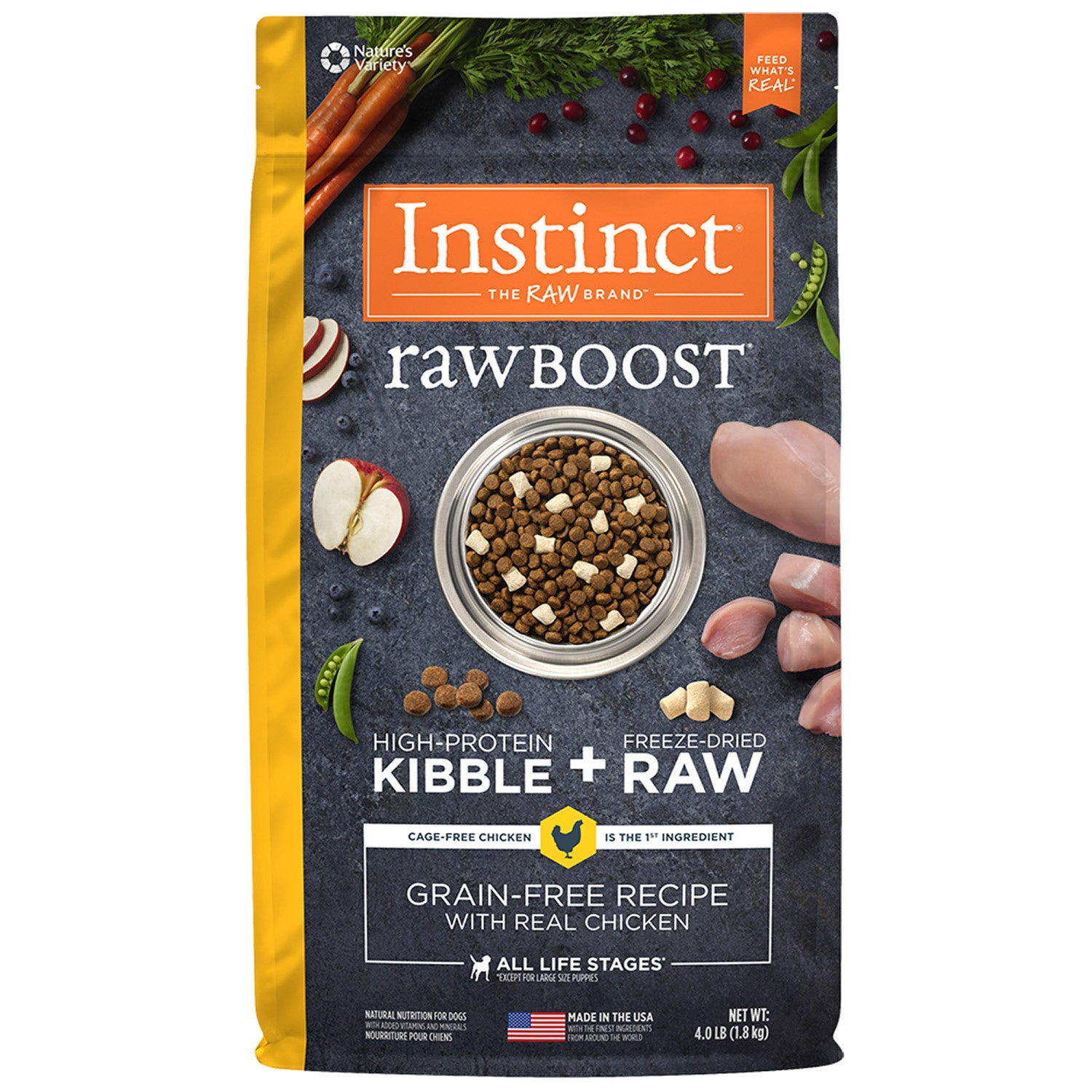 Instinct Raw Boost Grain-Free Recipe With Freeze-Dried Raw Chicken Dry Dog Food, 3.5-Lb